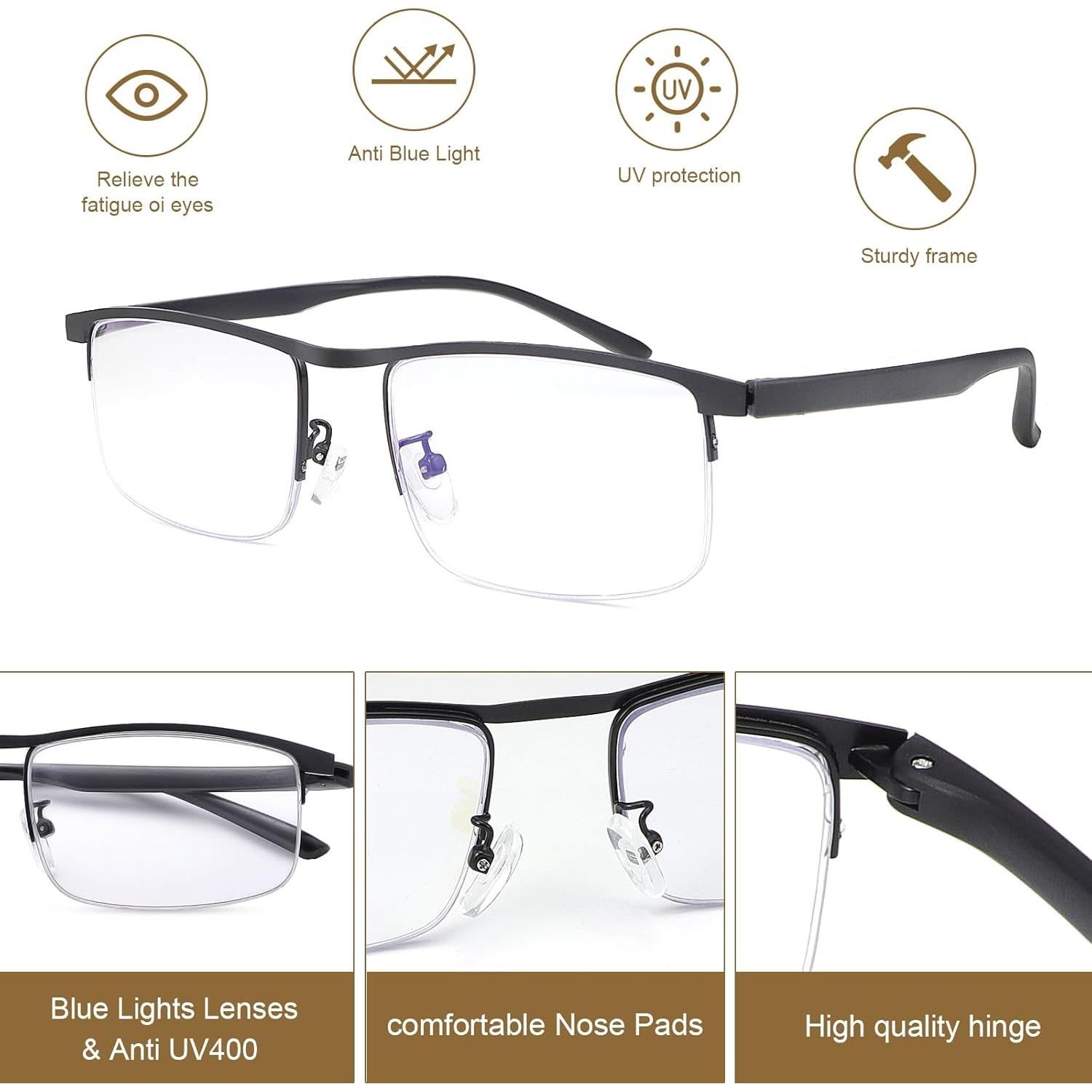 Gafas fotocromáticas YIMI UV400 anti luz azul para adultos