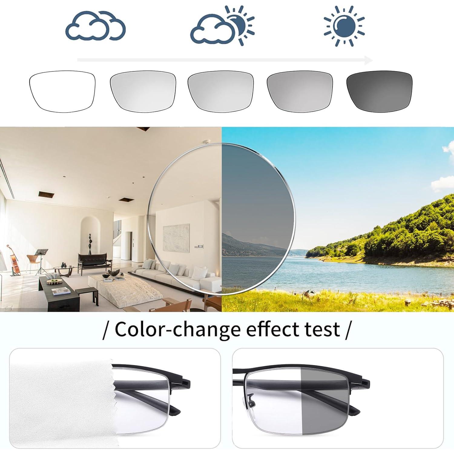 Gafas fotocromáticas YIMI UV400 anti luz azul para adultos