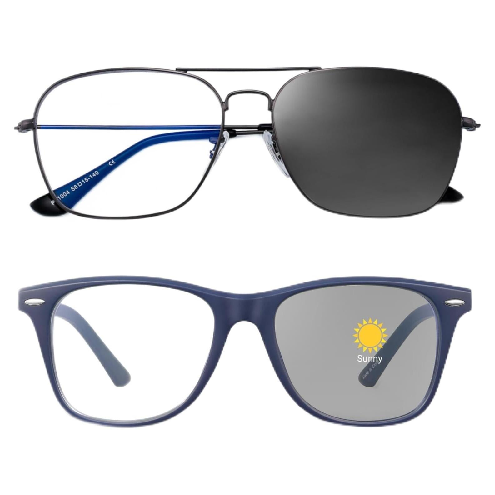 Gafas bloqueadoras de luz azul JM fotocromáticas para adultos