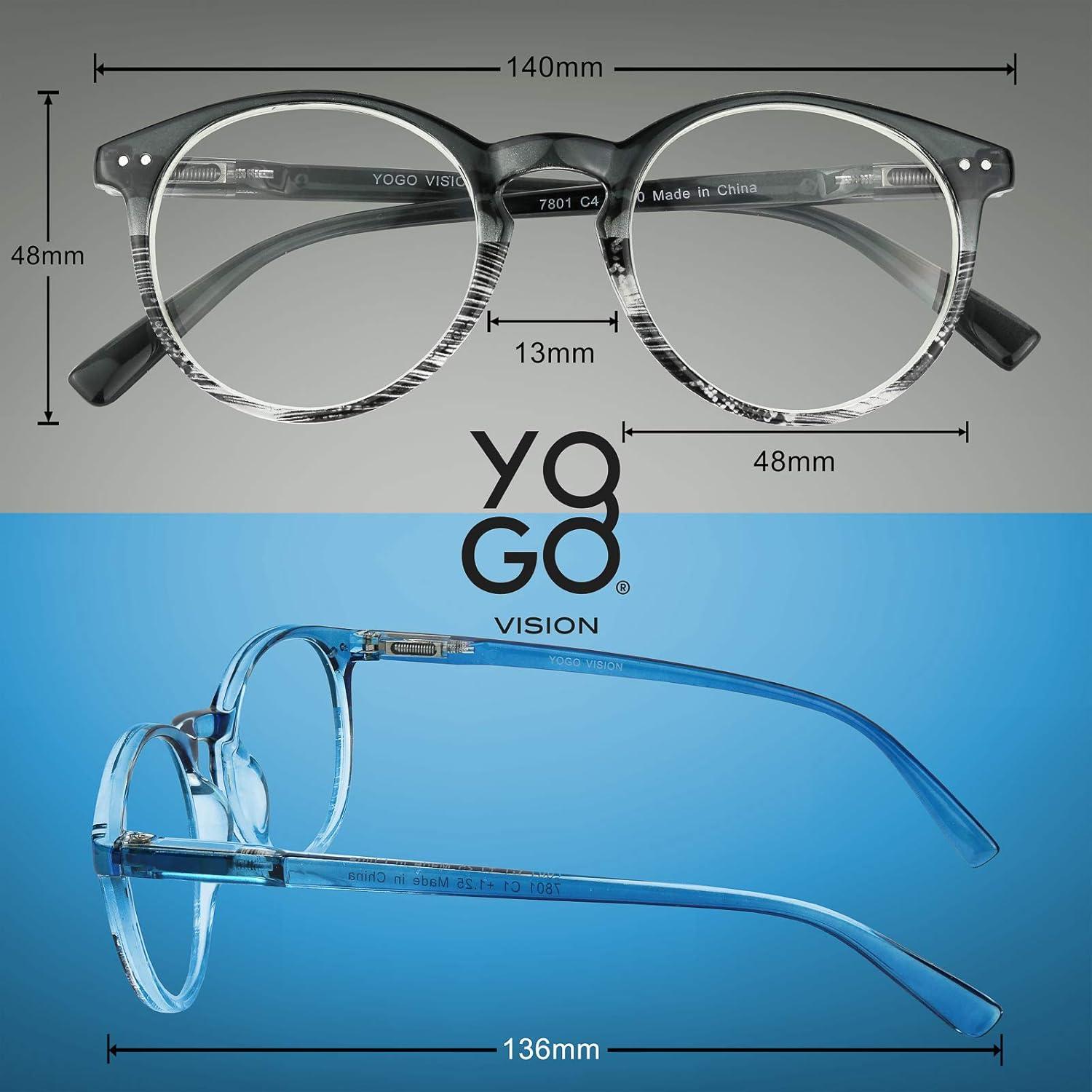 Gafas de lectura Yogo Vision con bloqueo luz azul - 4 pares
