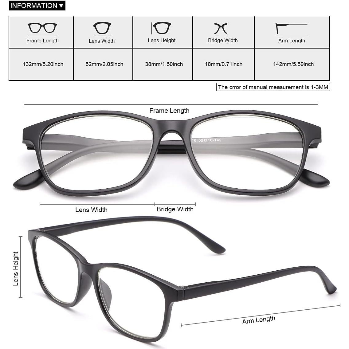 Gafas de Lectura Antirreflejo LJIMI - Paquete de 5 Unidades