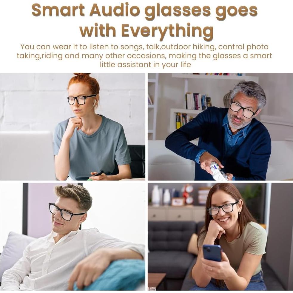 Gafas Inteligentes Bluetooth Jacuate con Bloqueo Luz Azul