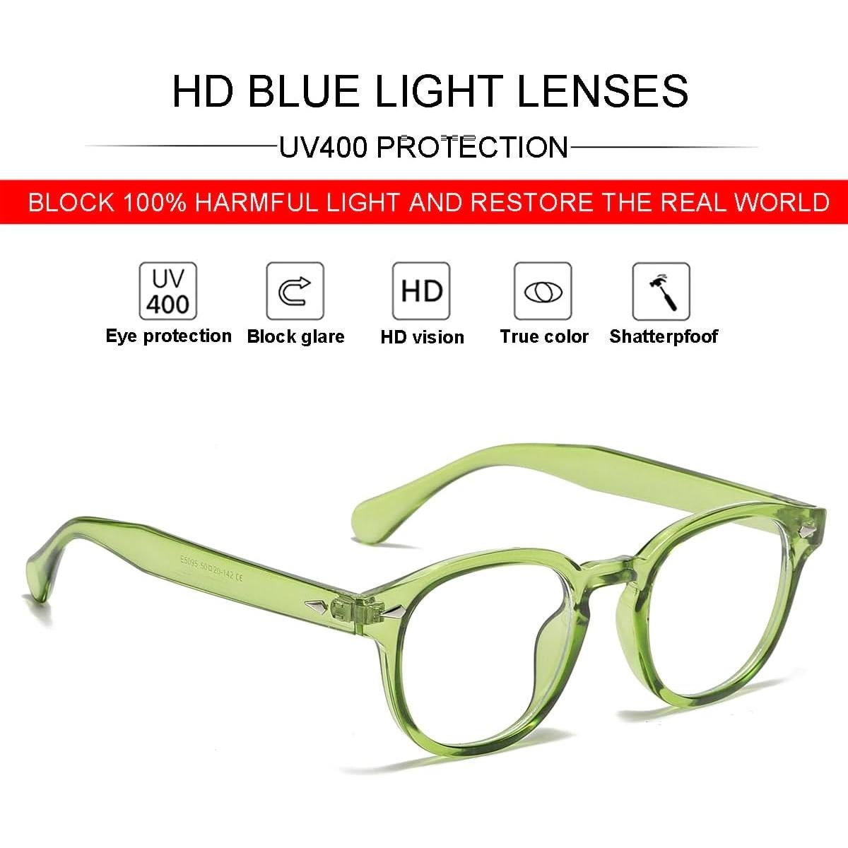 Gafas Bloqueadoras de Luz Azul JOVAKIT Redondas Unisex