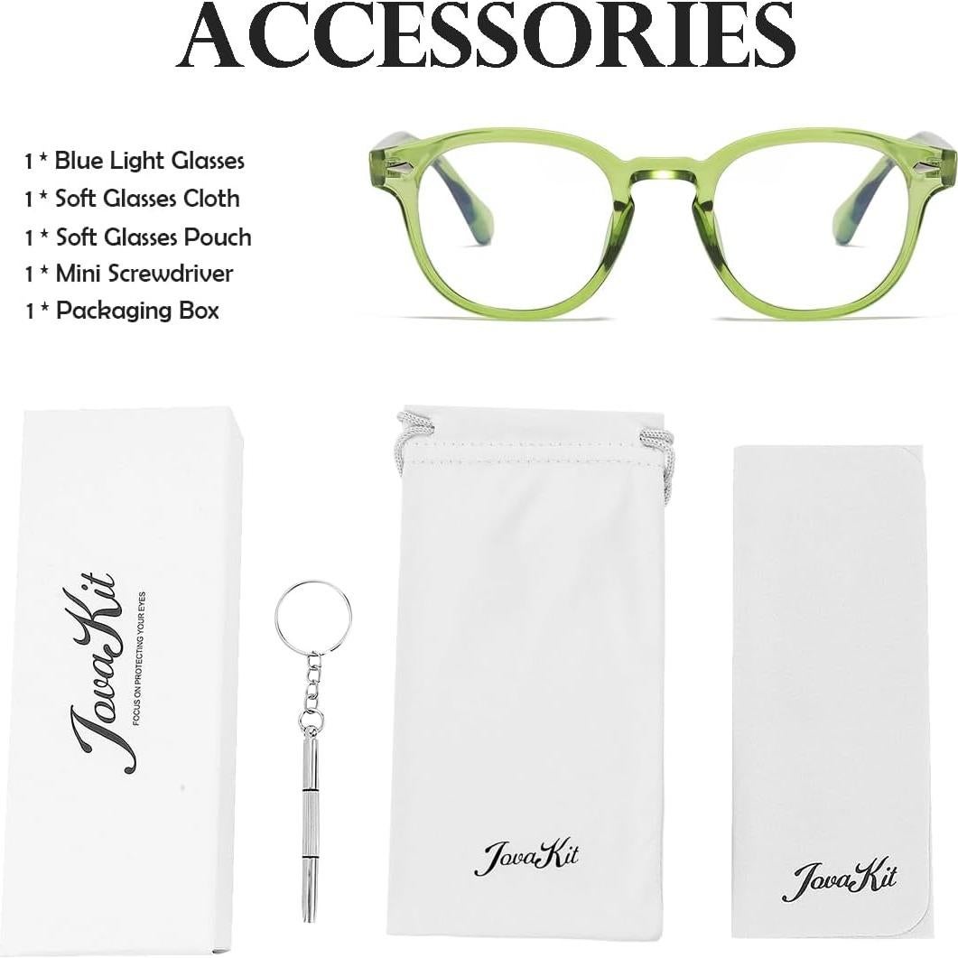 Gafas Bloqueadoras de Luz Azul JOVAKIT Redondas Unisex