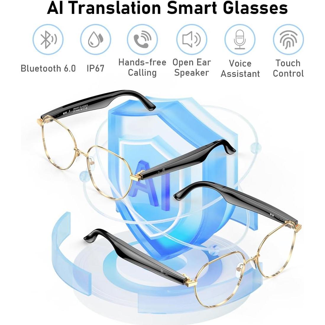 Gafas Inteligentes Bluetooth IEOTT con Traducción 163 Idiomas