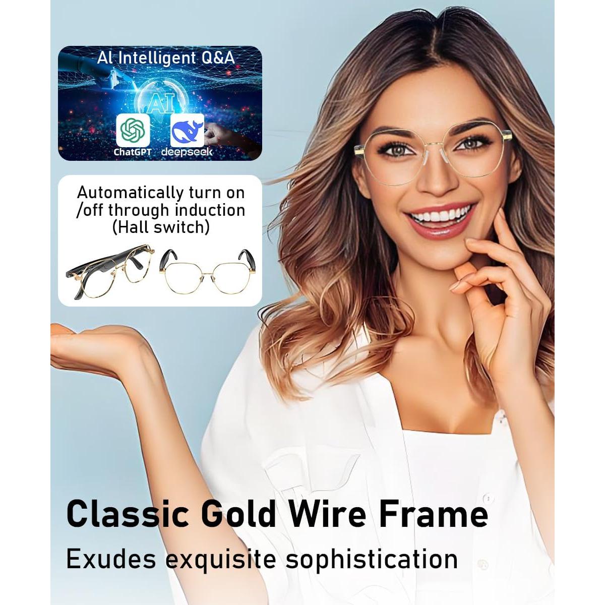 Gafas Inteligentes Bluetooth IEOTT con Traducción 163 Idiomas