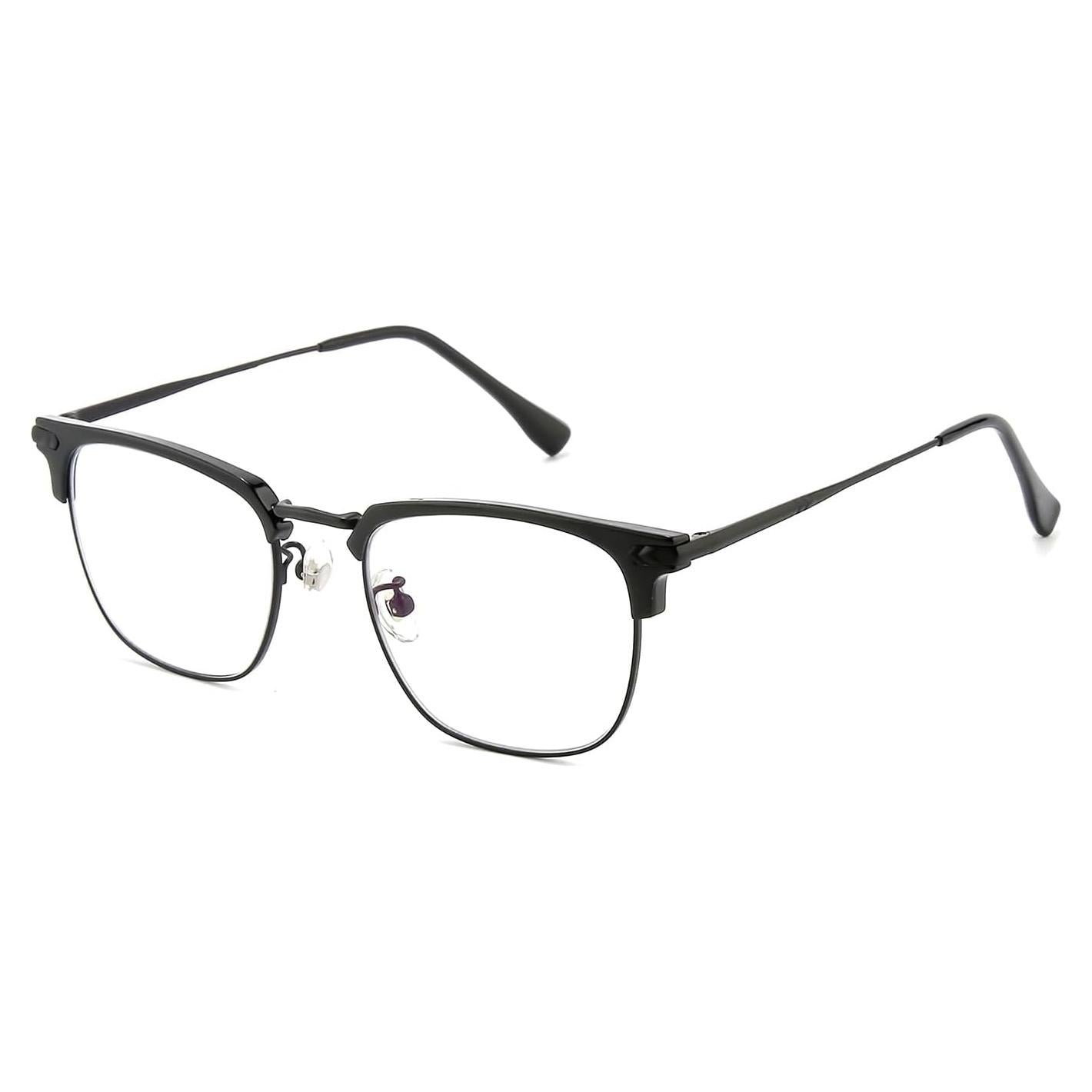 Gafas de luz azul ZanyLen para hombres, montura metal negra