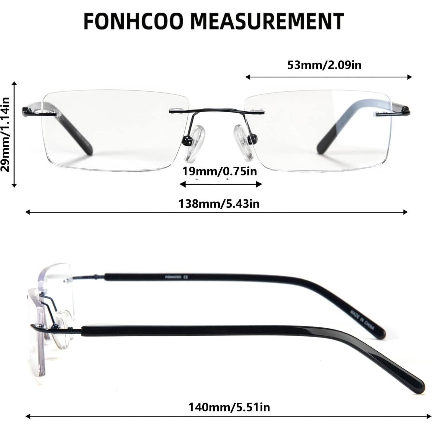 Gafas Bloqueadoras de Luz Azul FONHCOO Unisex Sin Montura