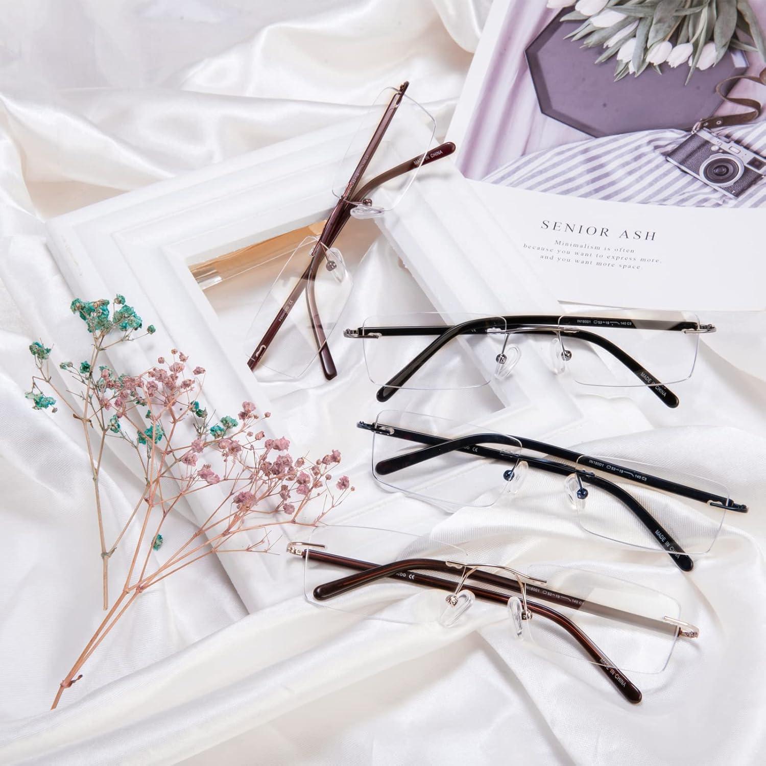 Gafas Bloqueadoras de Luz Azul FONHCOO Unisex Sin Montura