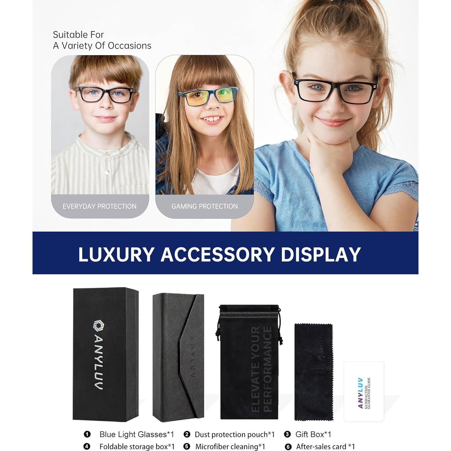 Gafas de Luz Azul ANYLUV para Niños A144-A, Protección UV400