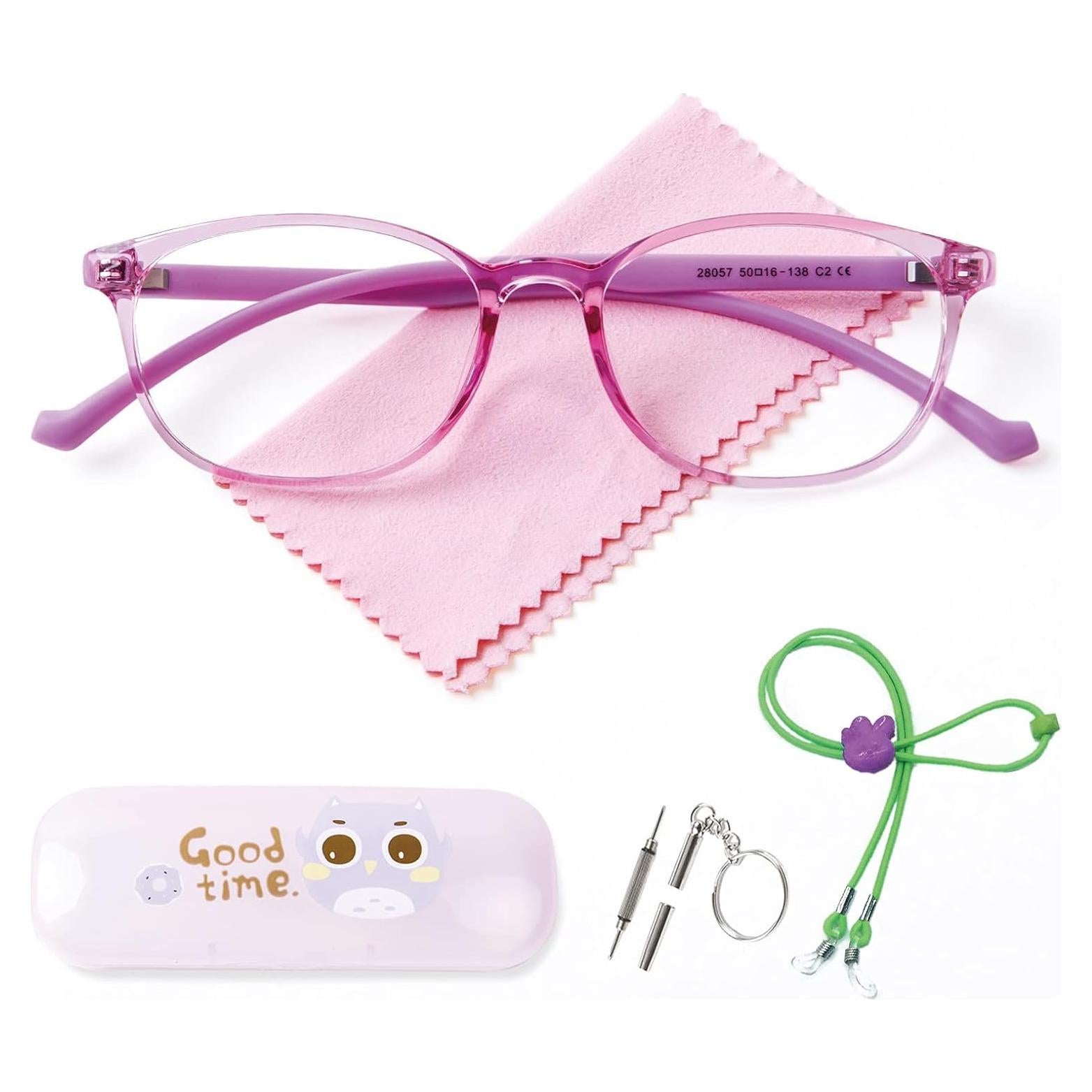 Gafas Anti Luz Azul AetrvoHope para Niños UV400 Rosa Claro