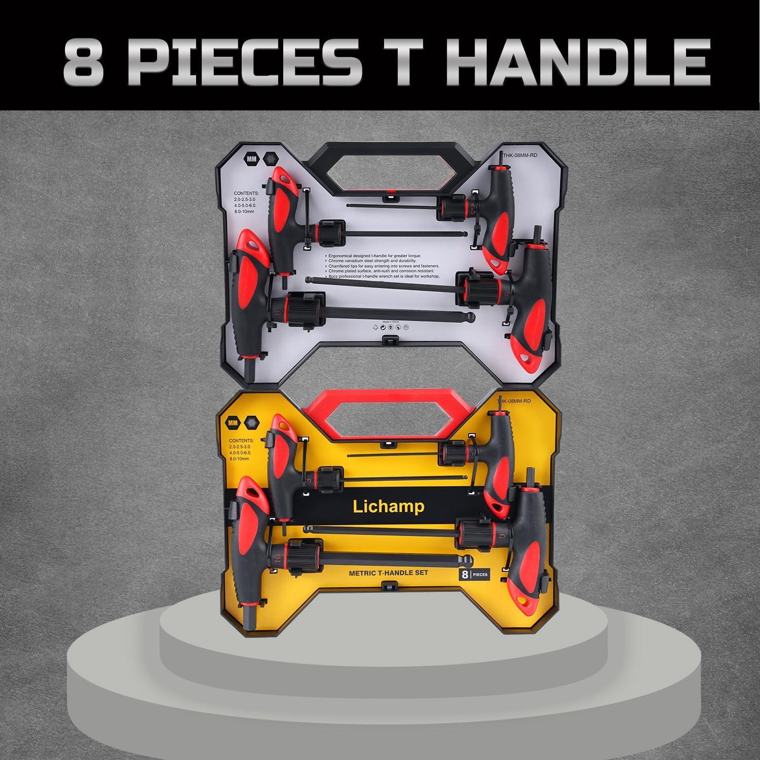 Juego de Llaves Allen en T Lichamp 8 Piezas 2-10 mm