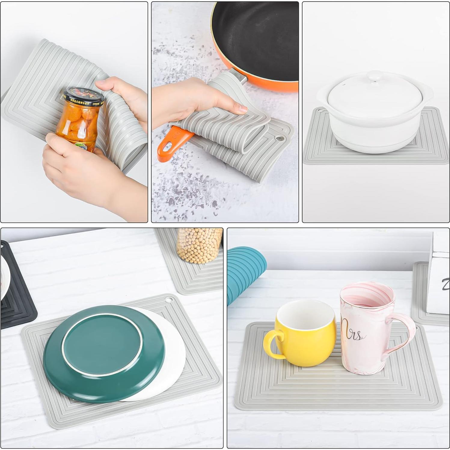 Trivetes de Silicona IFFMYJB, Almohadillas Resistentes al Calor 2 Pzas