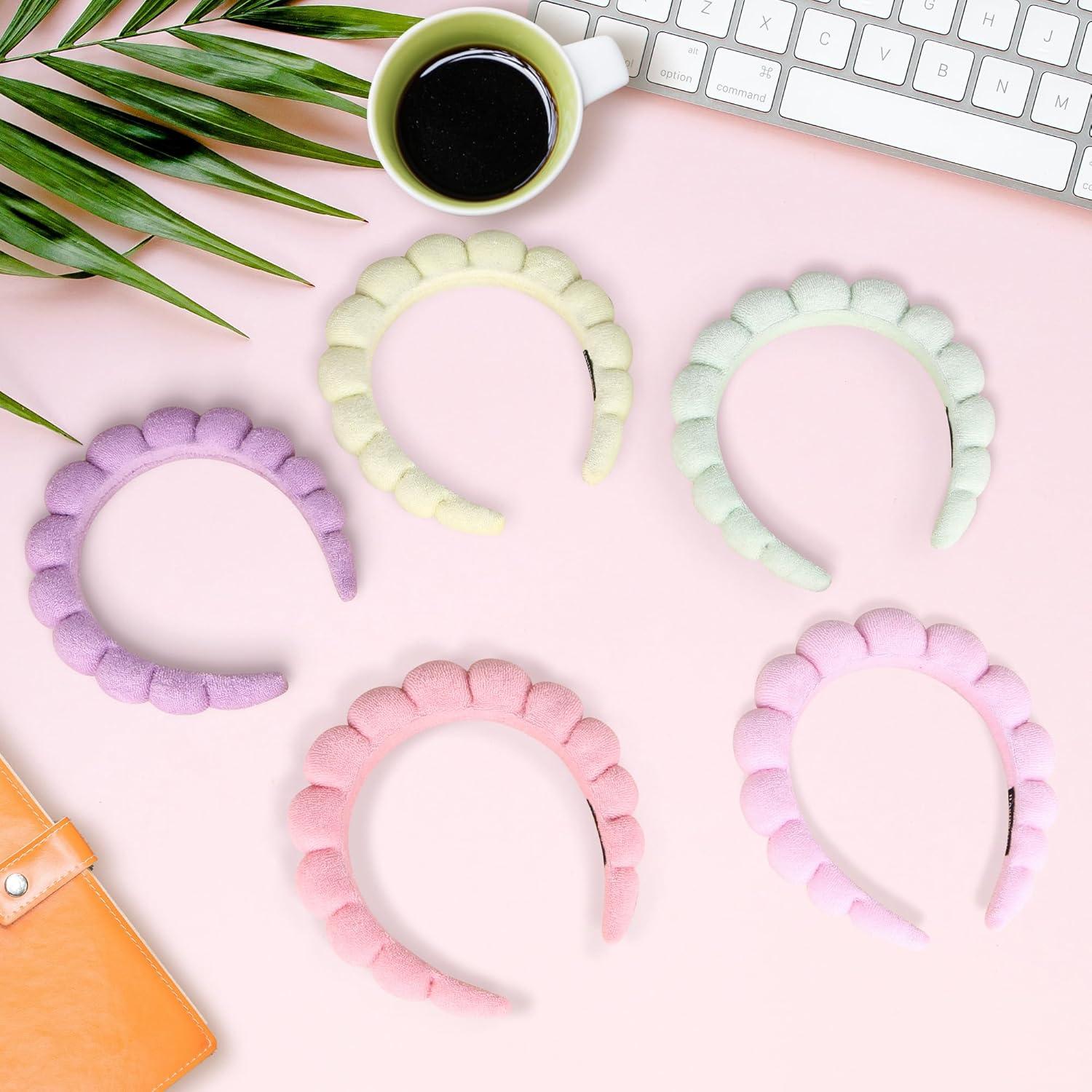 10 Bandas de Spa RAISEY para Maquillaje y Lavado Facial