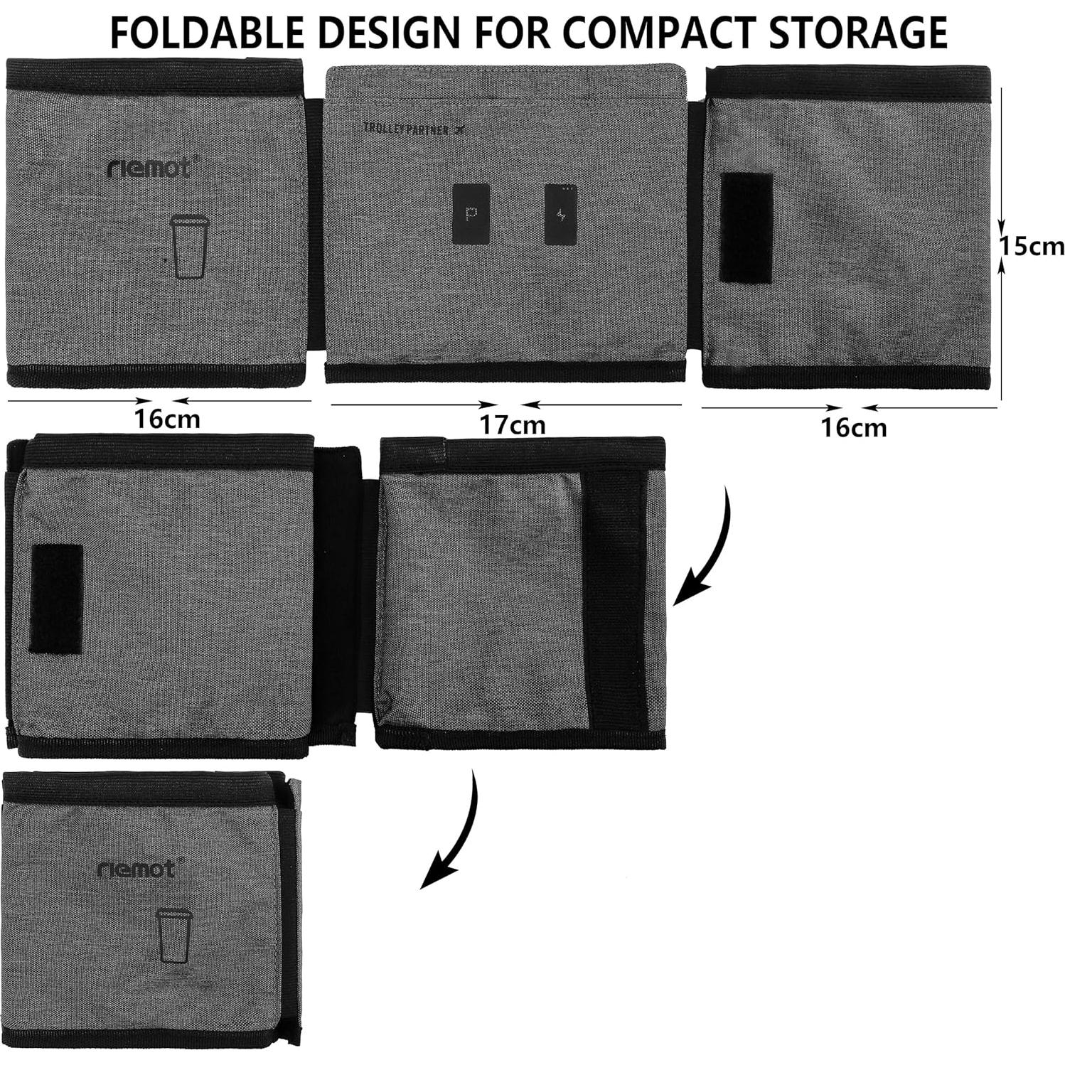 Soporte para Taza de Viaje Riemot - Porta 2 Bebidas - Gris