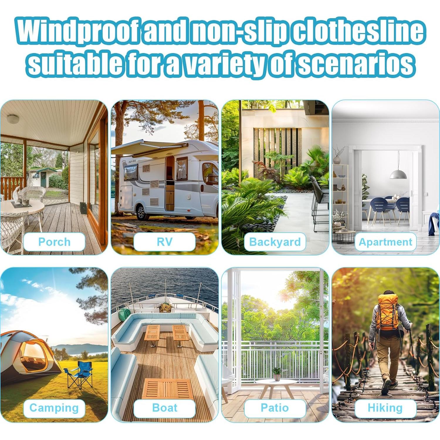 Cuerda de Nylon para Colgar Ropa Gosknor 5m Resistente al Viento