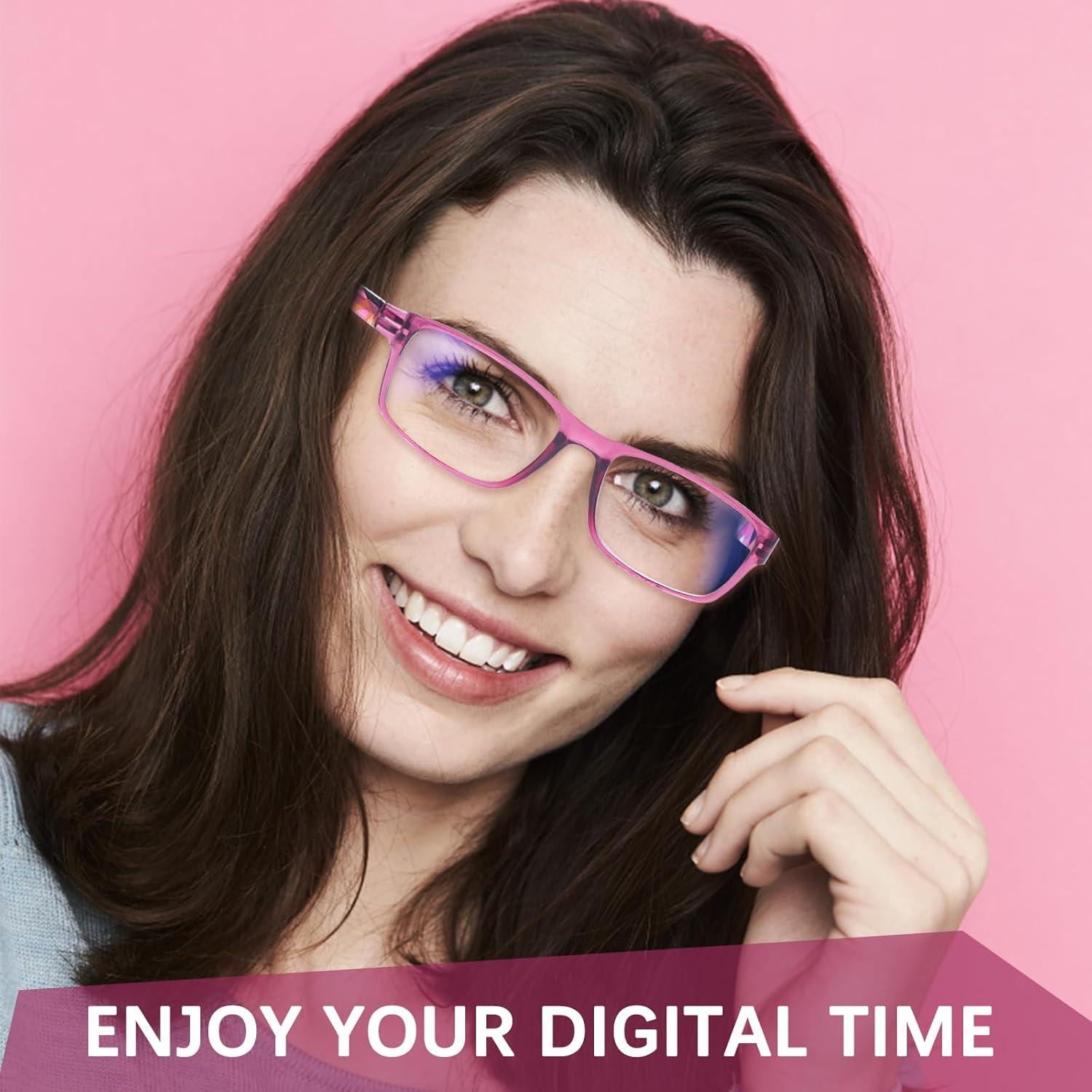 Paquete de 6 Gafas de Lectura Unisex con Bloqueo Luz Azul 1.25D