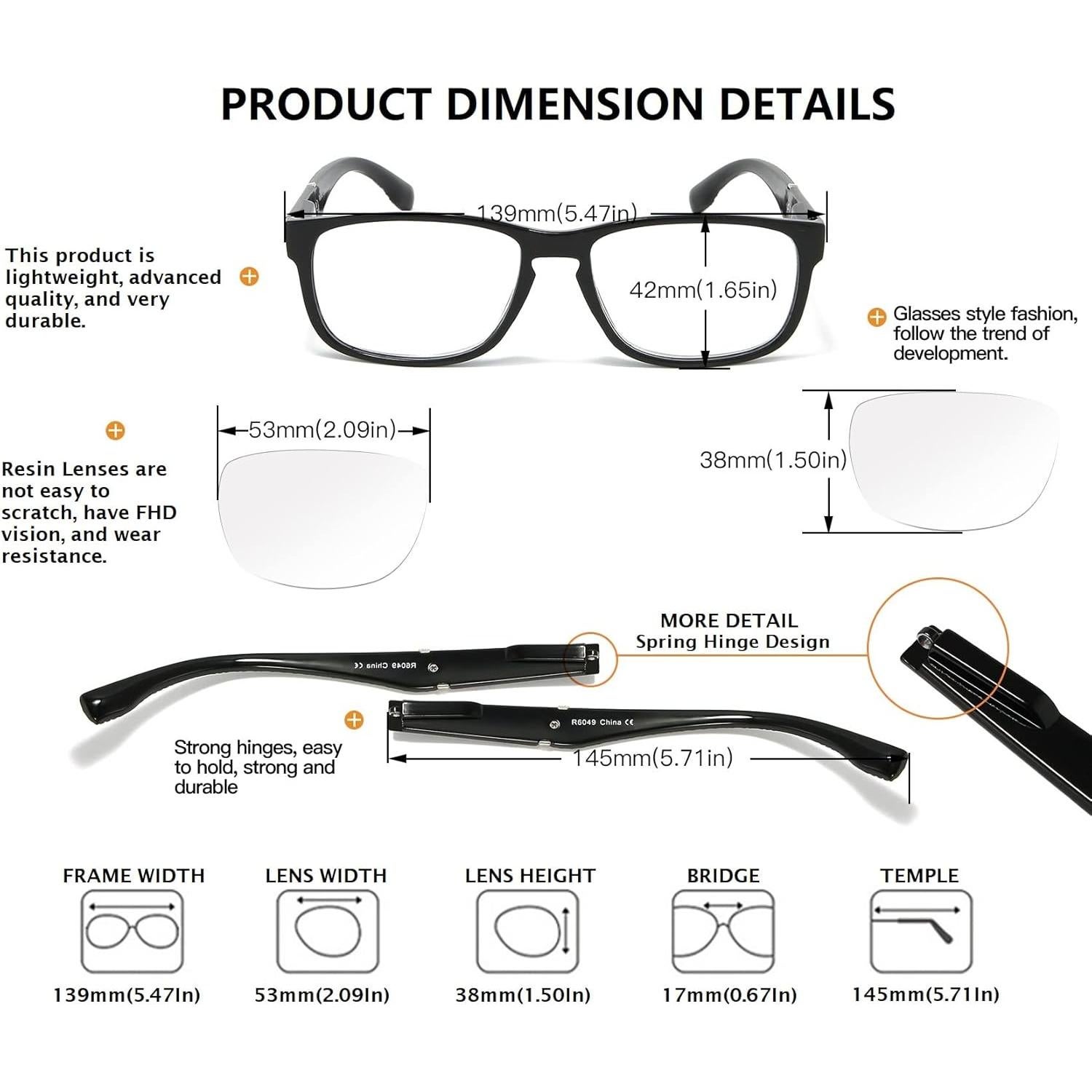 Gafas de Lectura 100 CLÁSICO Antiluz Azul Paquete de 4 Unidades