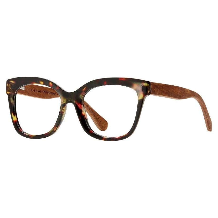 Gafas de Ojo de Gato Blue Planet Unisex 1.25x - Montura Nogal