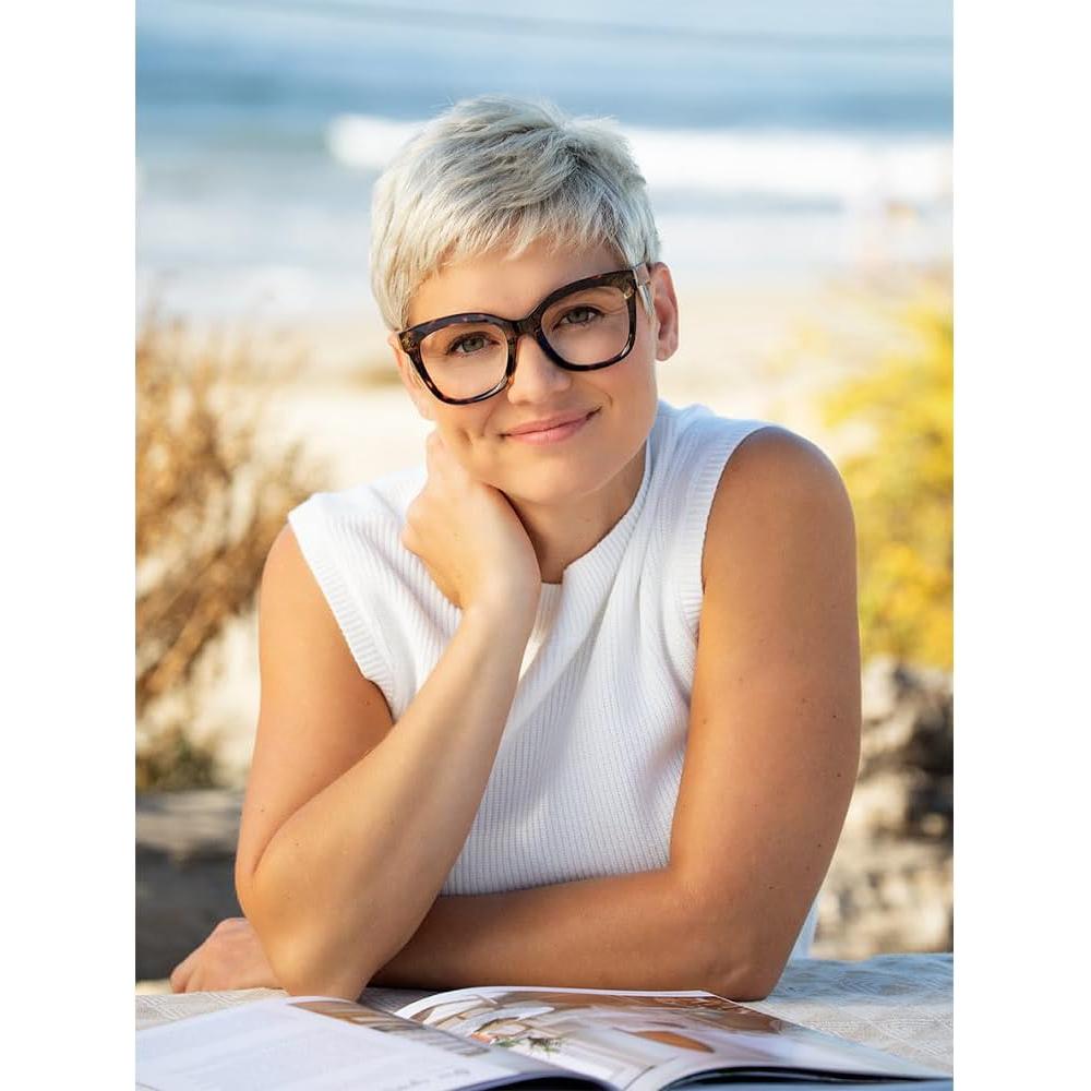 Gafas de Ojo de Gato Blue Planet Unisex 1.25x - Montura Nogal