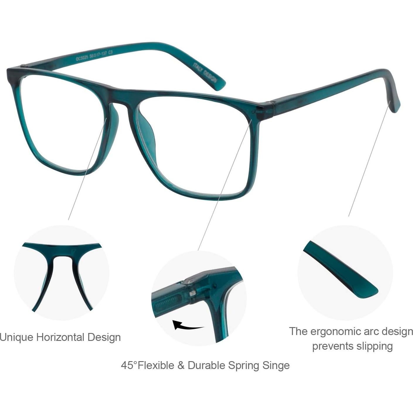 Gafas de Lectura MARE AZZURO +2.75 Hombres Turquesa Rectangulares