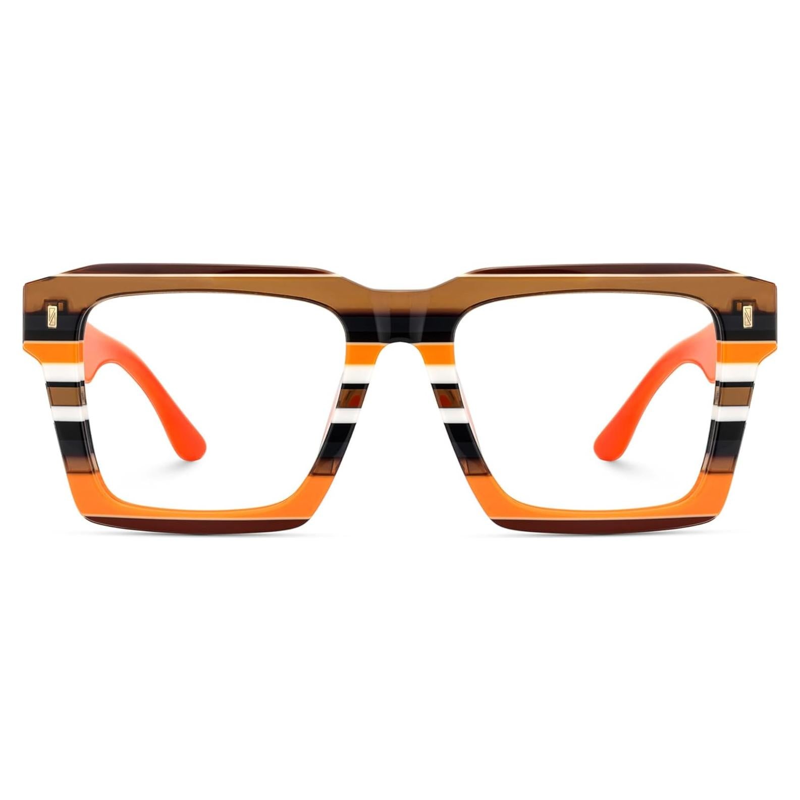 Montura de gafas cuadradas Zeelool ZJGA634947 con lente azul