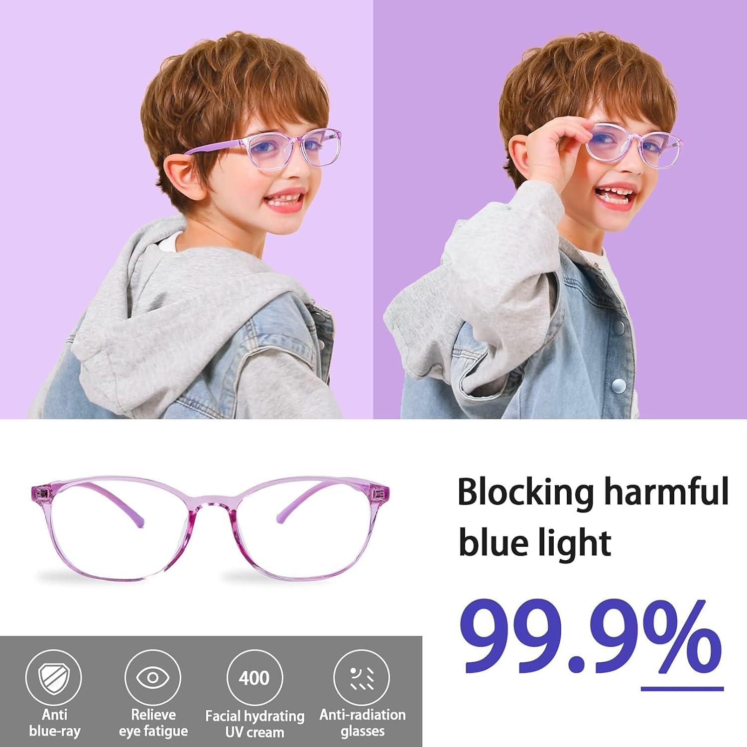 Gafas de luz azul para niños y adolescentes Morado Claro UV400
