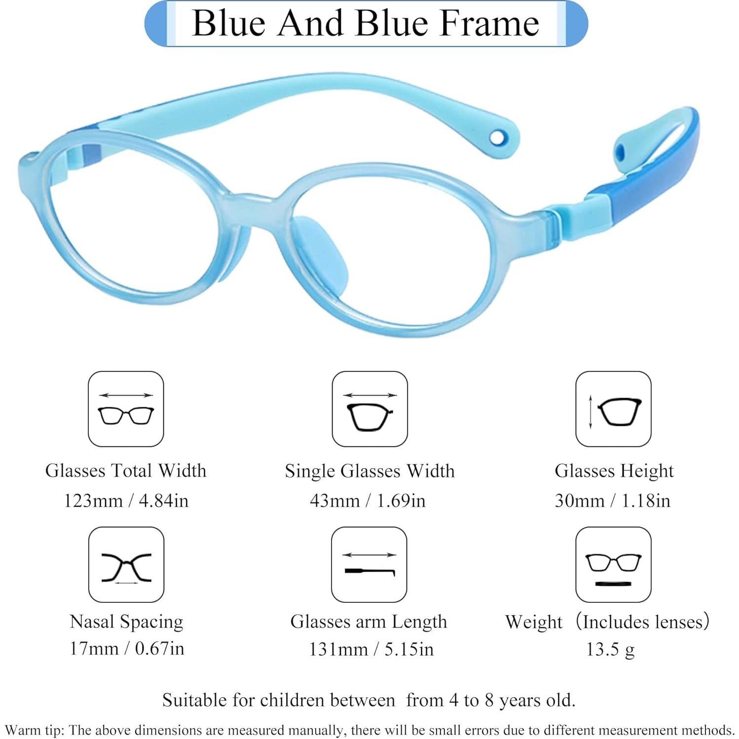 Gafas bloqueadoras de luz azul SooGree para niños 4-8 años