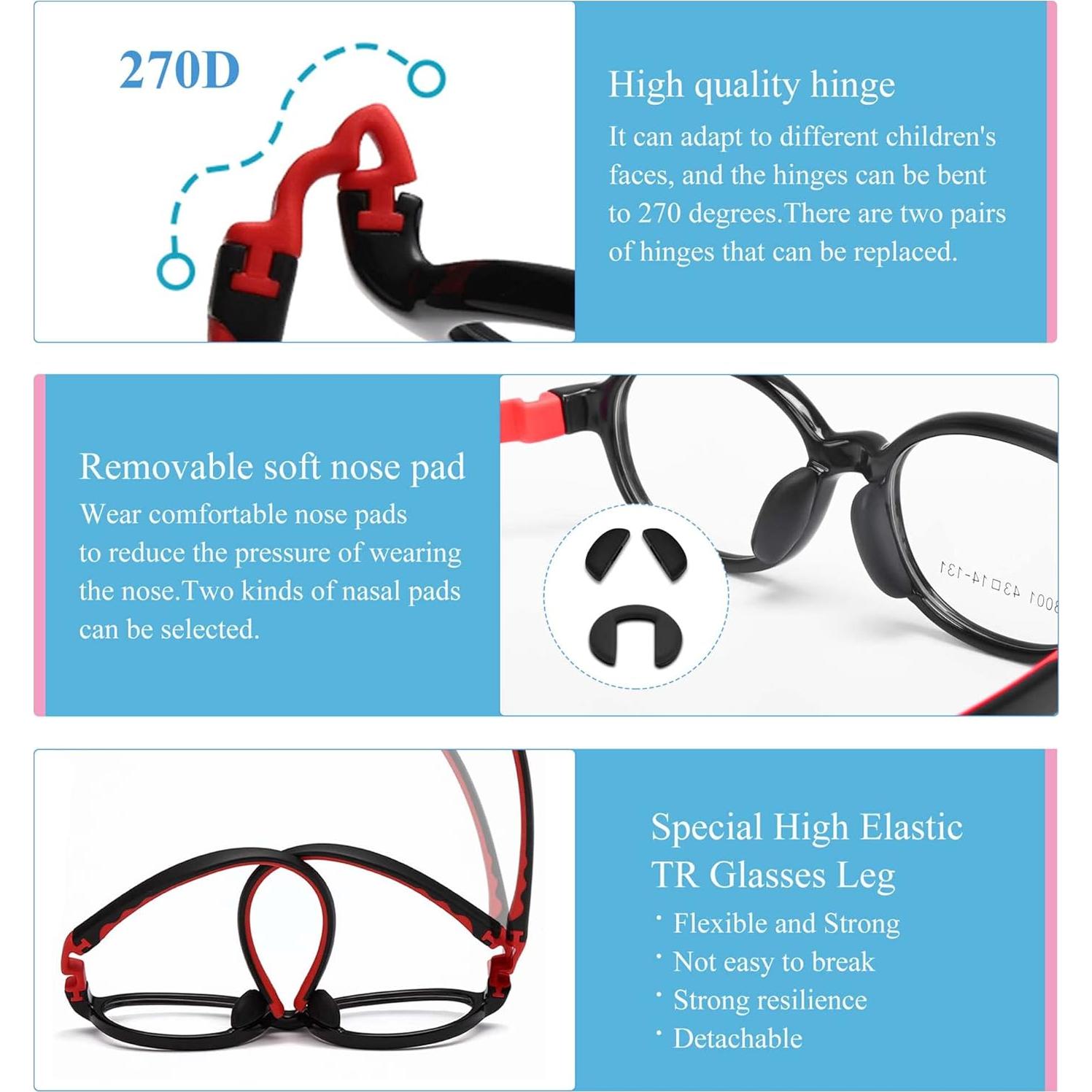 Gafas bloqueadoras de luz azul SooGree para niños 4-8 años