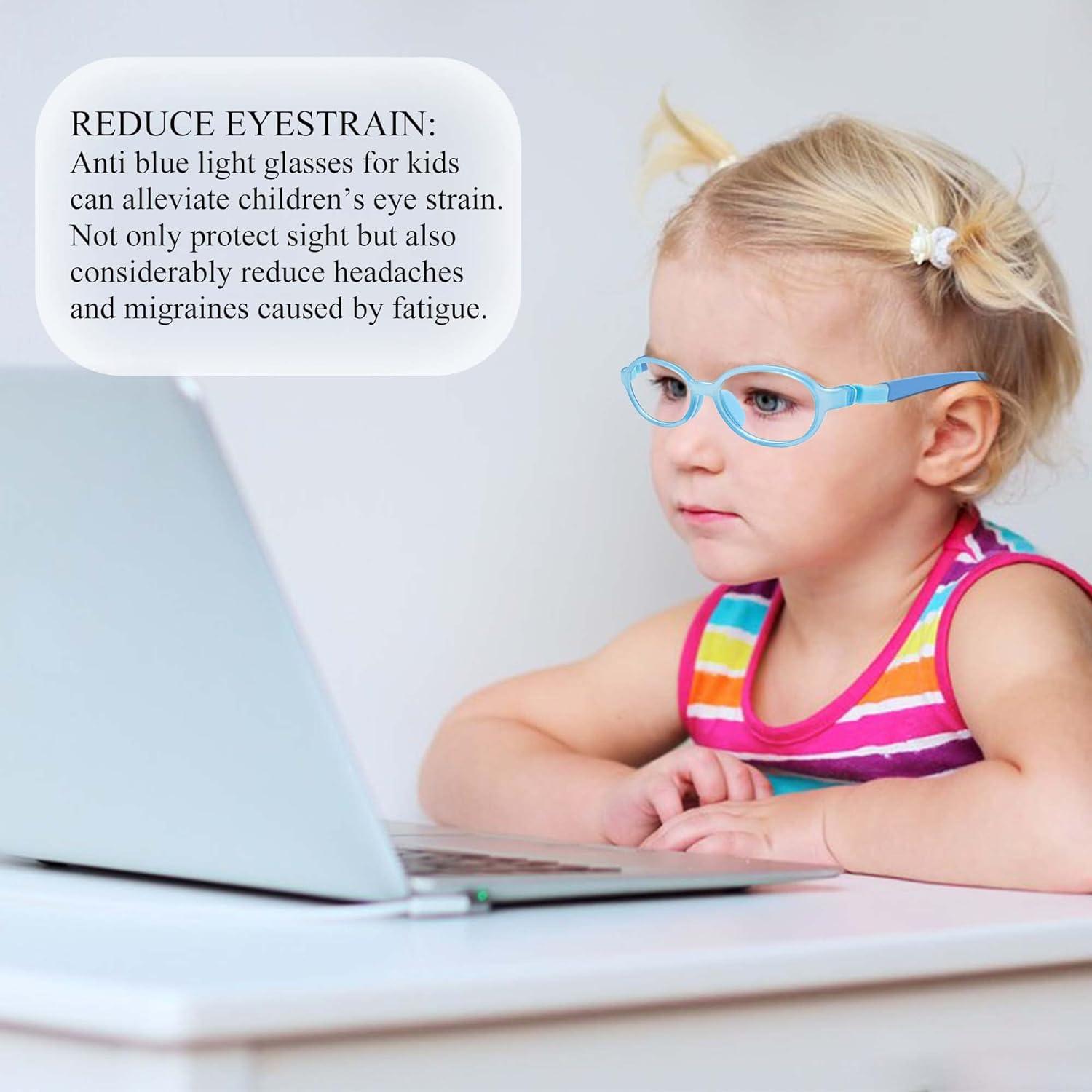 Gafas bloqueadoras de luz azul SooGree para niños 4-8 años