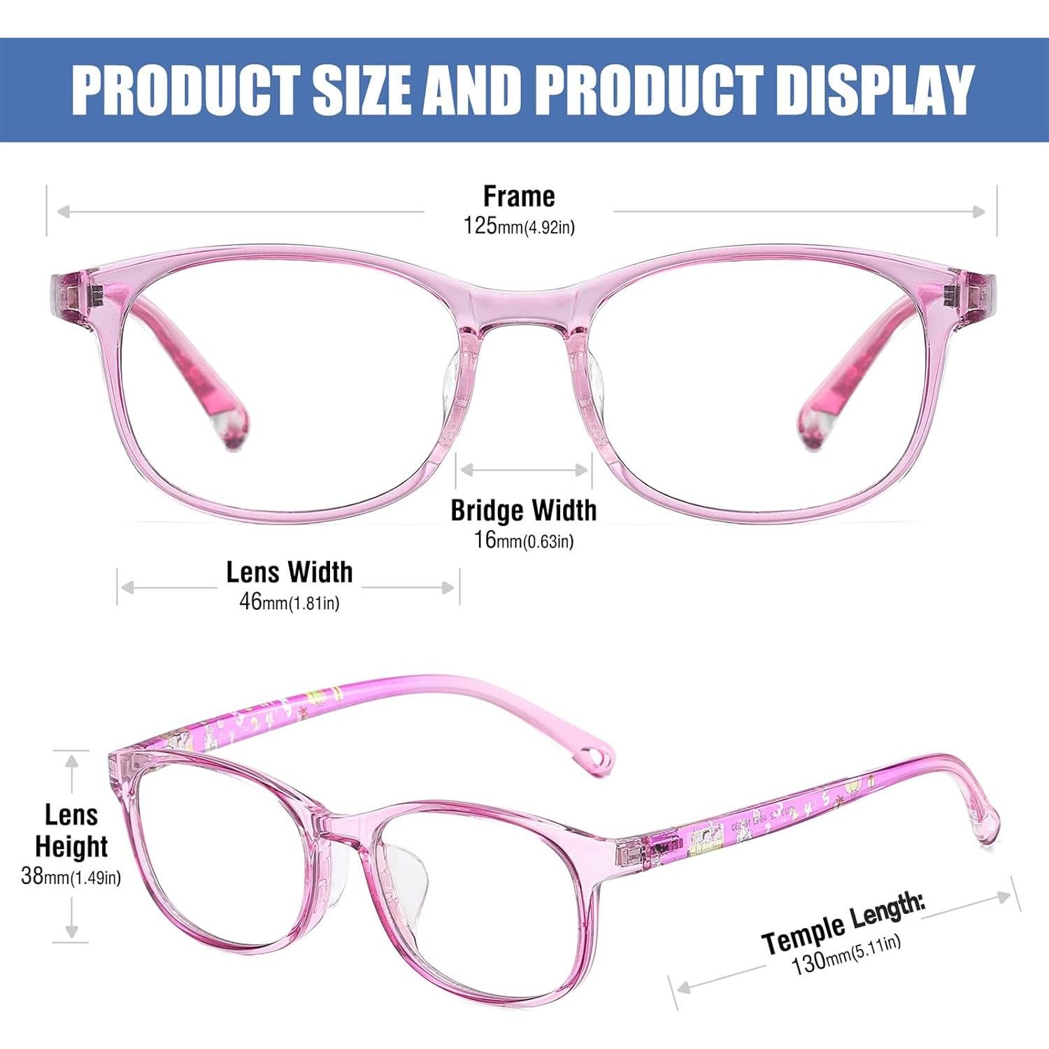 Gafas Anti Luz Azul para Niños DUCO K023 Rosa - Protección Ocular