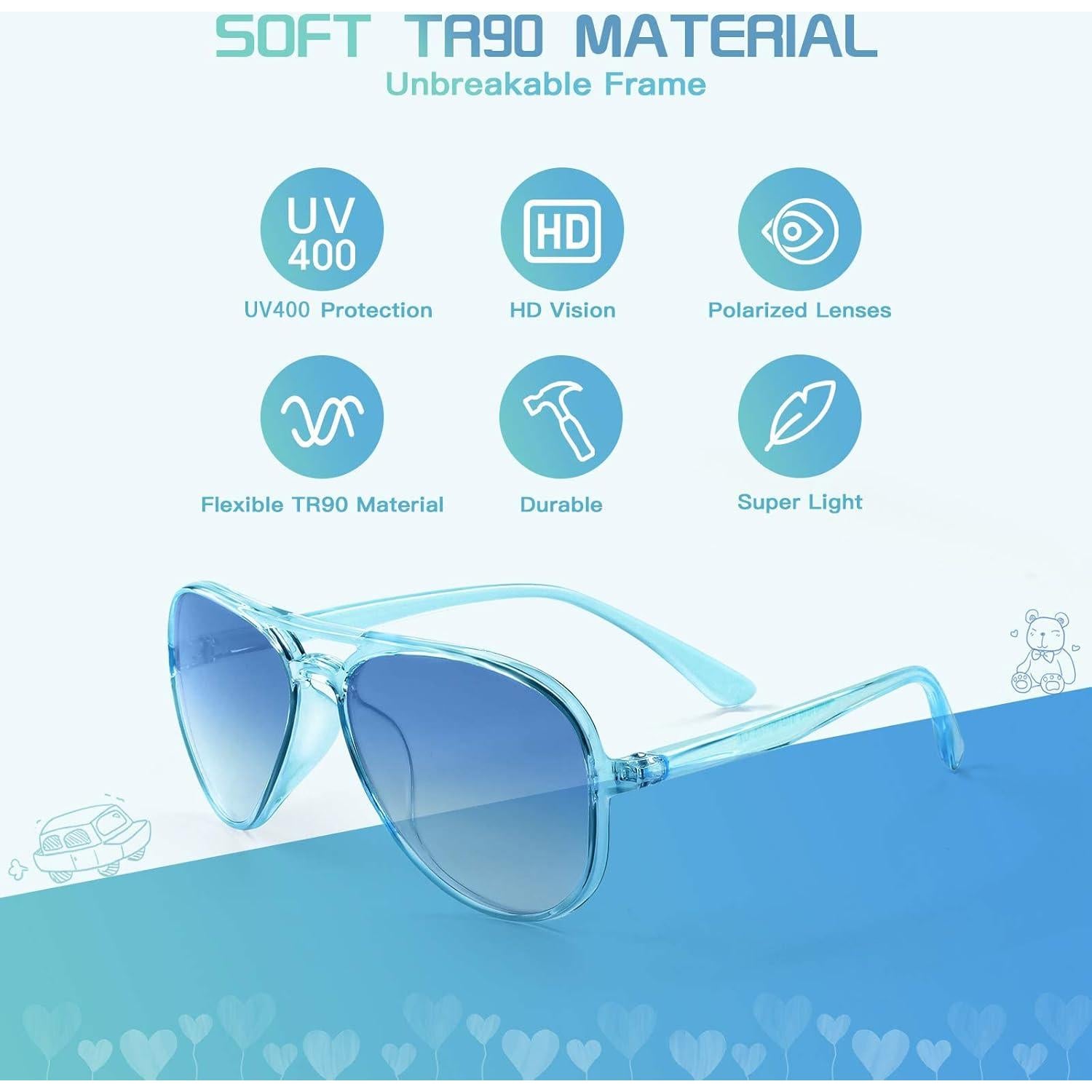 Gafas de sol polarizadas FONHCOO para niños 5-12 años UV400