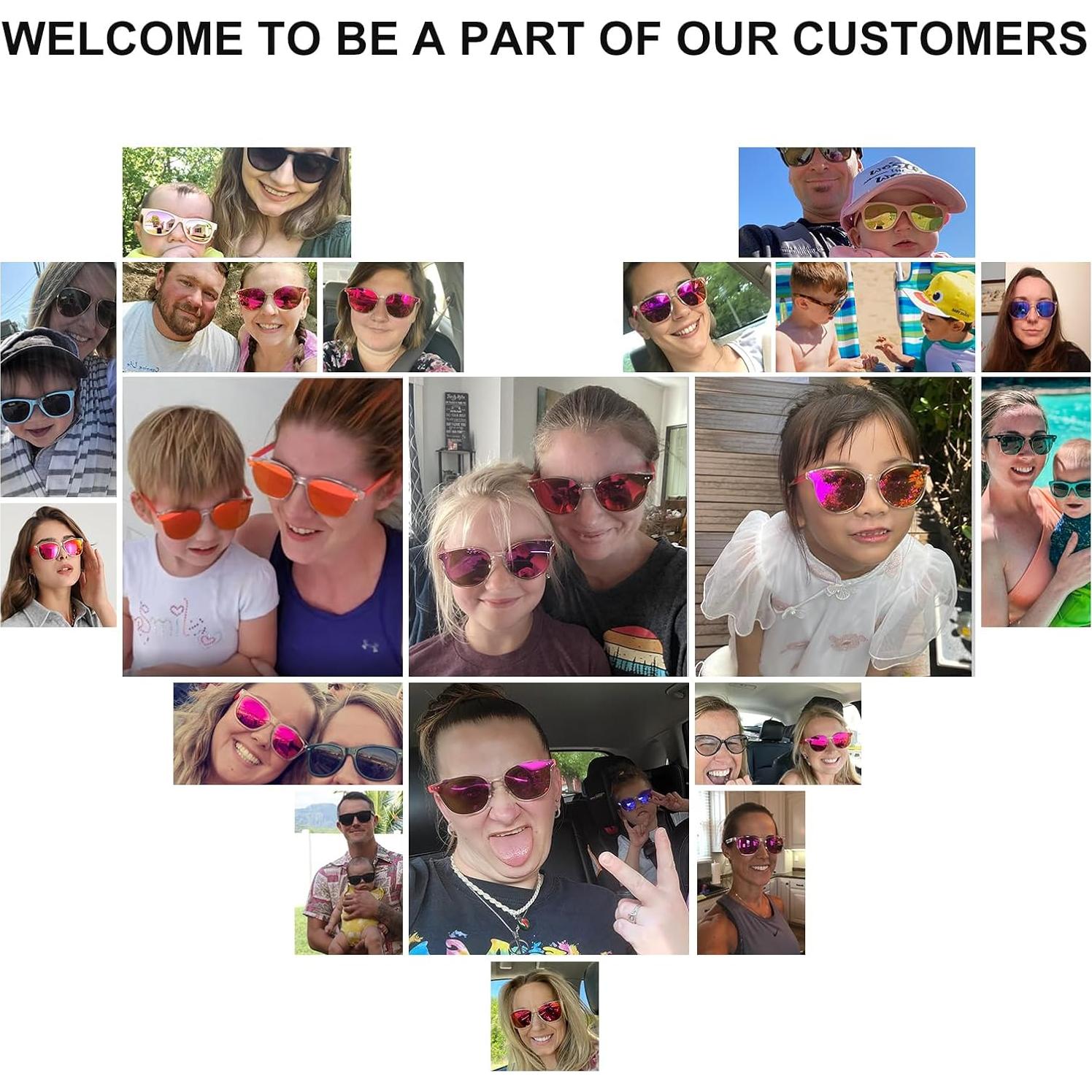 Gafas de sol UV400 para niños AOFALBE, color azul, 3-10 años