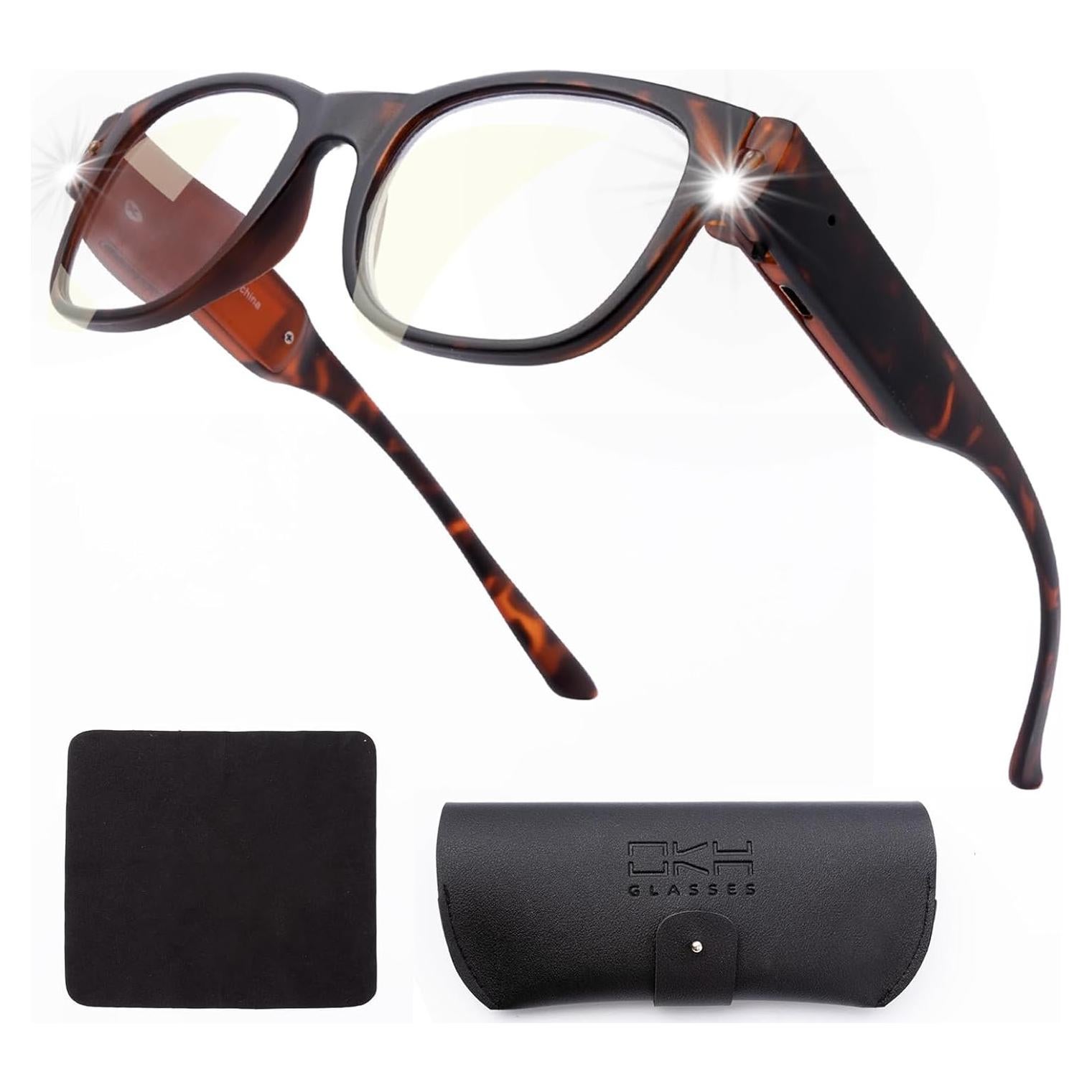 Gafas de Lectura Iluminadas OKH 3.5x Recargables USB Carey