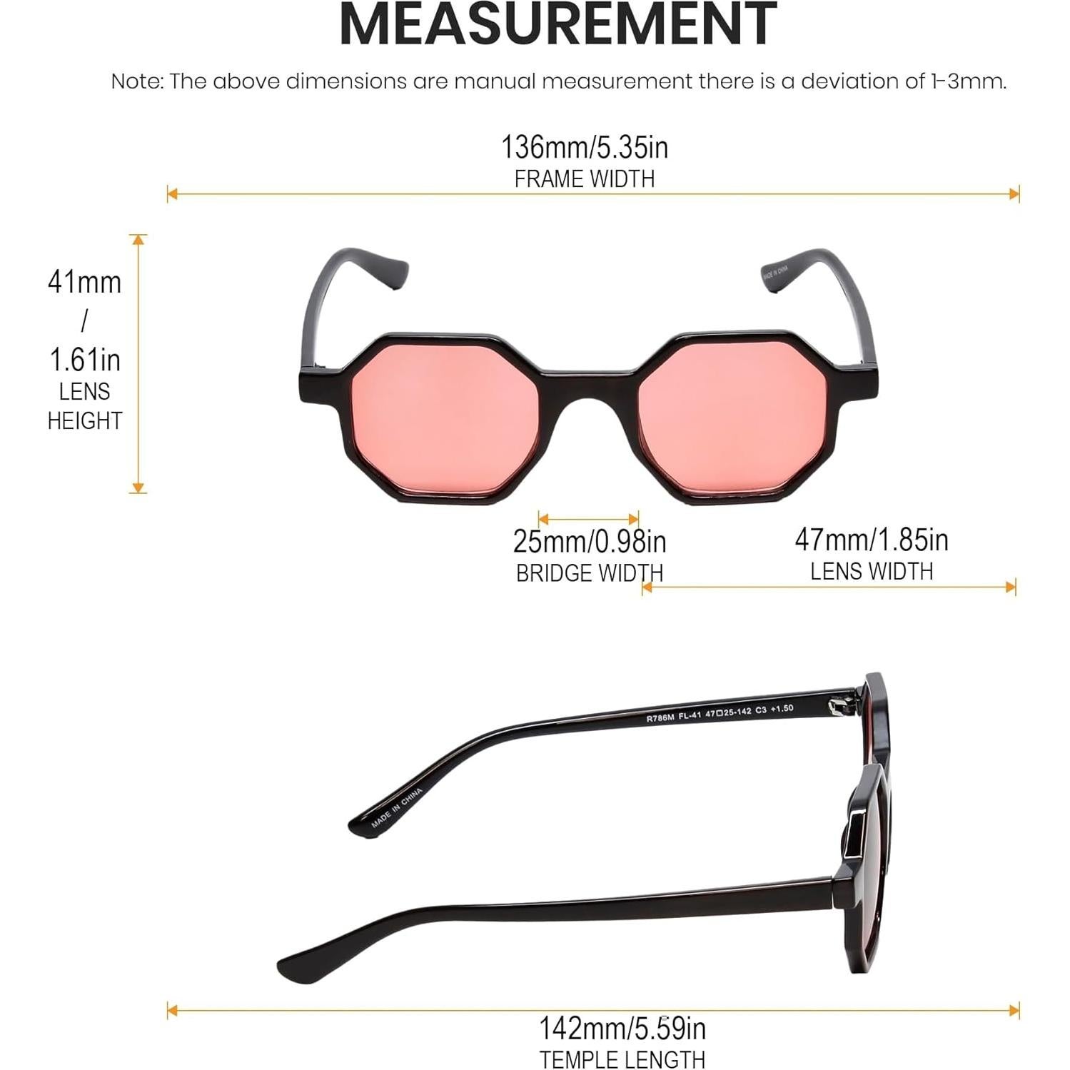 Gafas de Lectura Medspex FL-41 Tinte Rosa para Migrañas