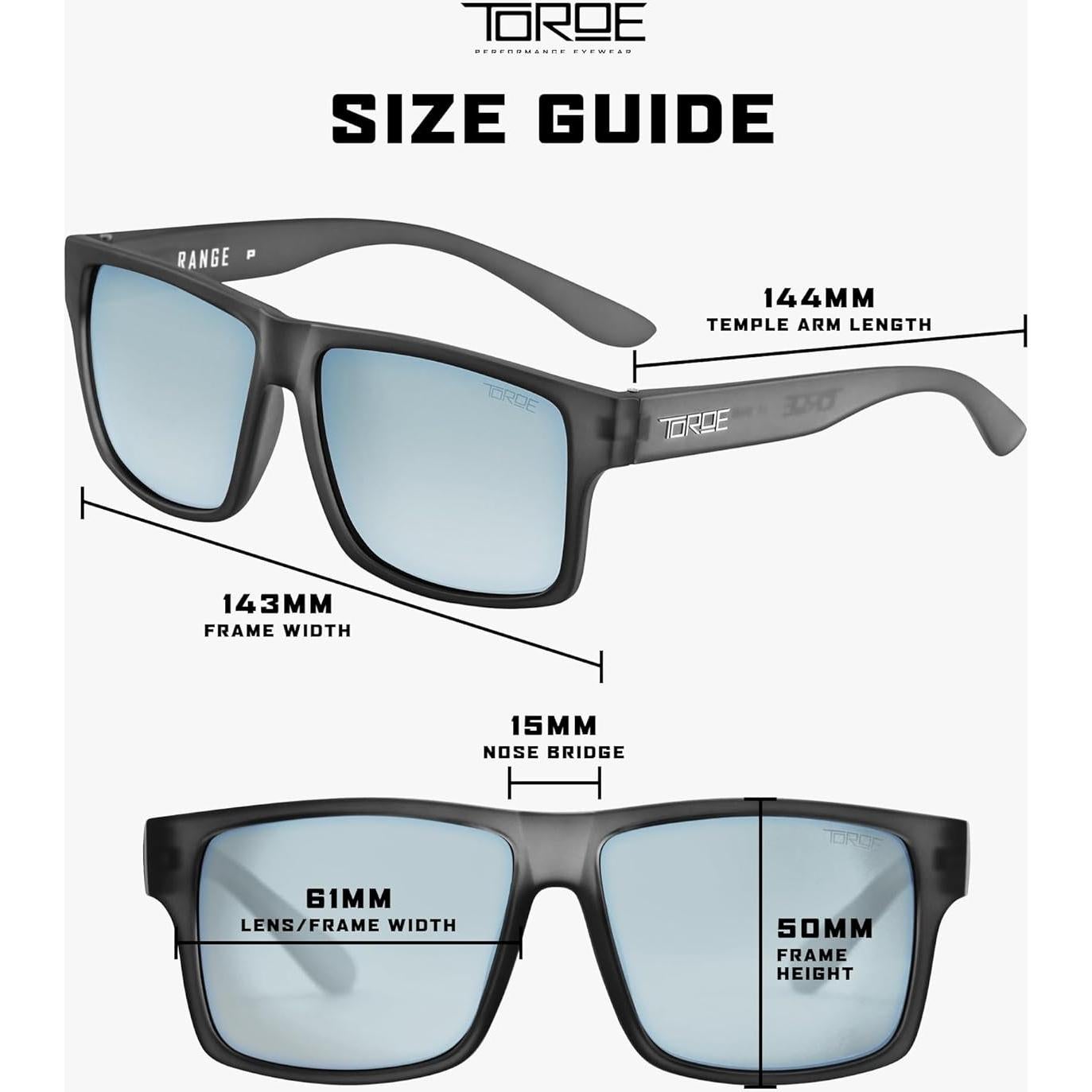 Gafas de sol TOROE unisex polarizadas TR90 gris escarchado