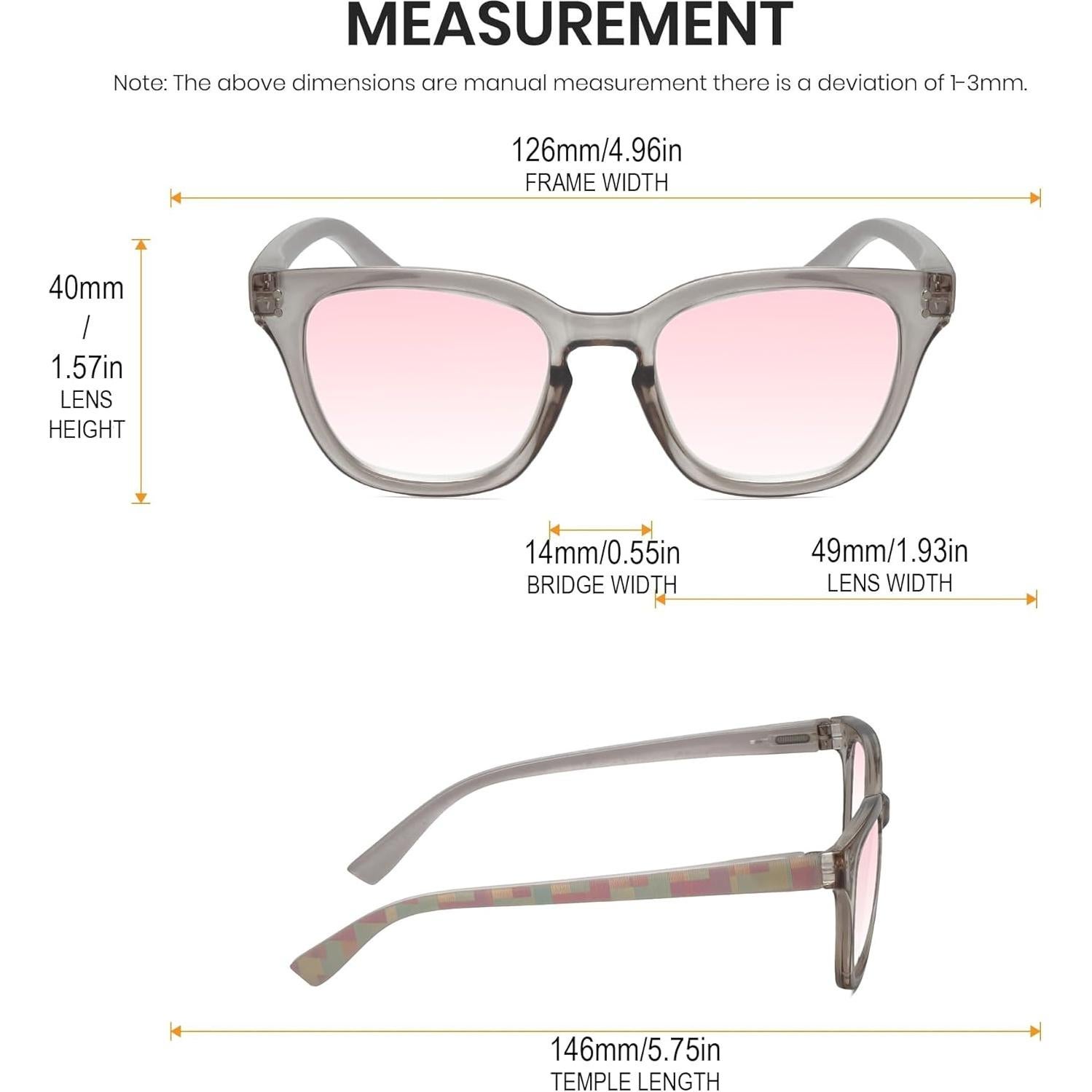 Gafas de lectura Calabria R860 FL-41 +0.75 Gris Azul Rosa