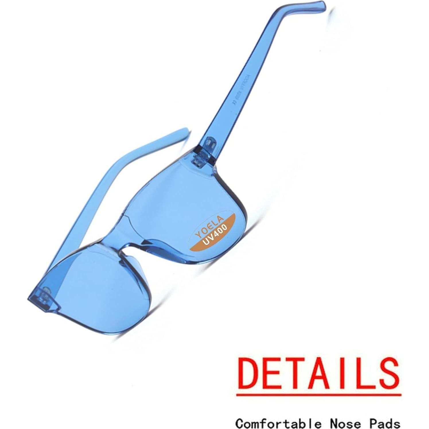 Gafas de sol grandes sin montura OLINOWL unisex UV400