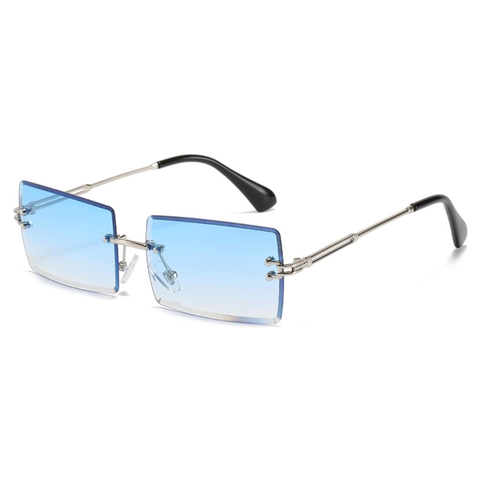 Gafas de sol retro LASPOR unisex sin montura doradas UV400
