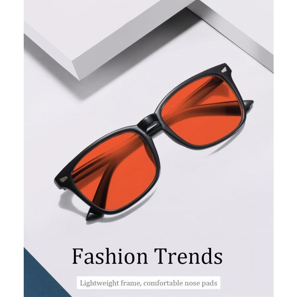 Gafas Anti-Luz Azul Naranjas para Juego y Computadora