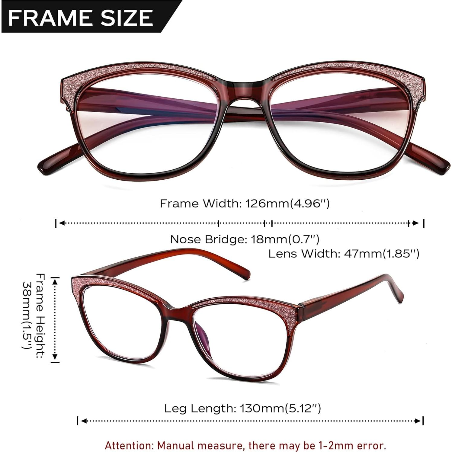 Gafas de Lectura Ojo de Gato FEISEDY 2.0x Luz Azul Vintage