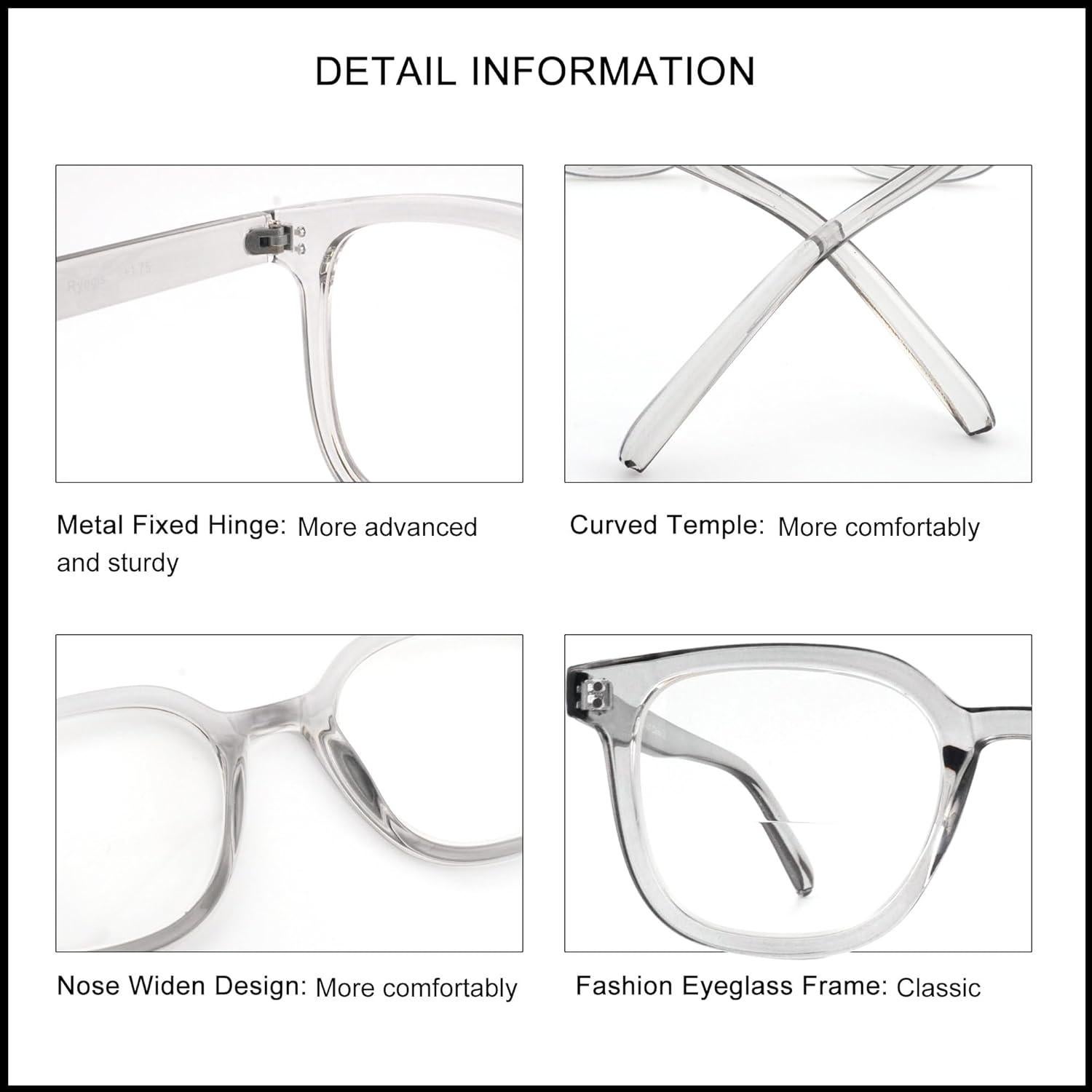 Gafas de lectura bifocales para mujeres 2.0x con filtro azul