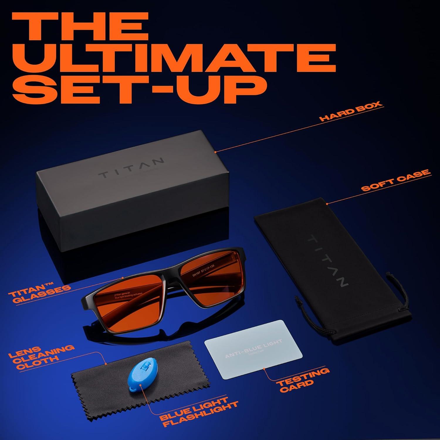 Gafas Gaming Titan Anti Luz Azul UV400 para Hombres