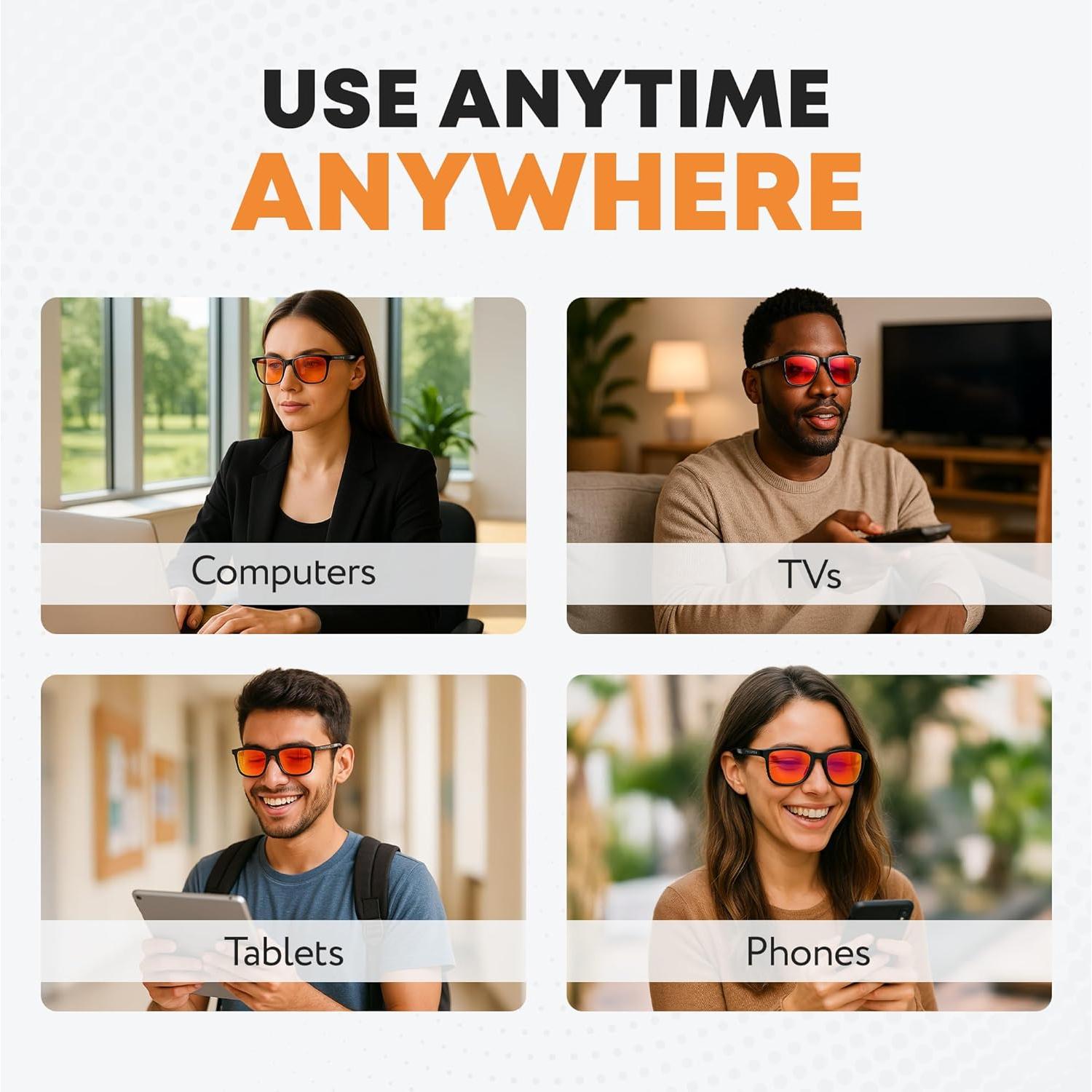 Gafas de bloqueo de luz azul PROSPEK Solaris - Lentes naranjas 99.9%