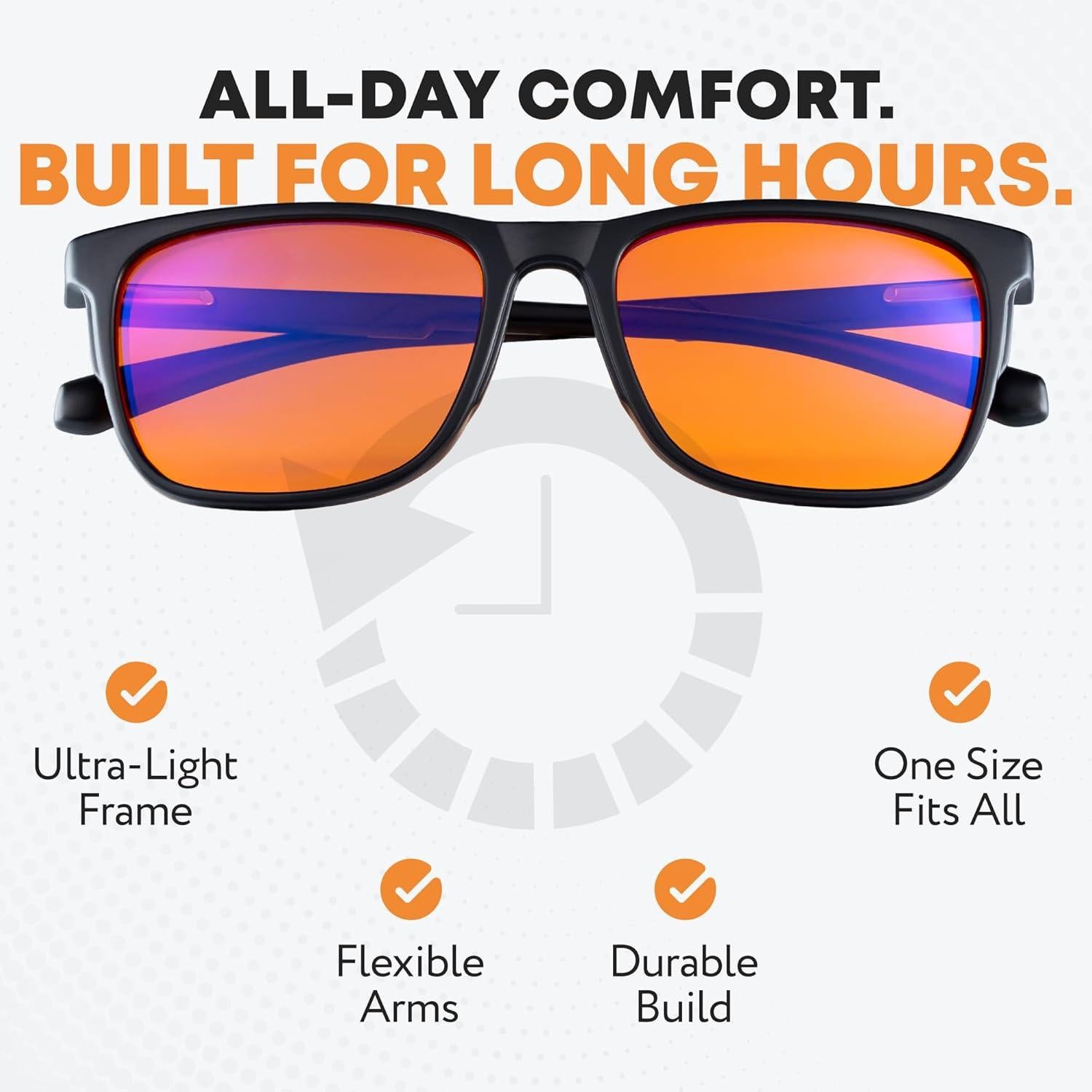 Gafas de bloqueo de luz azul PROSPEK Solaris - Lentes naranjas 99.9%