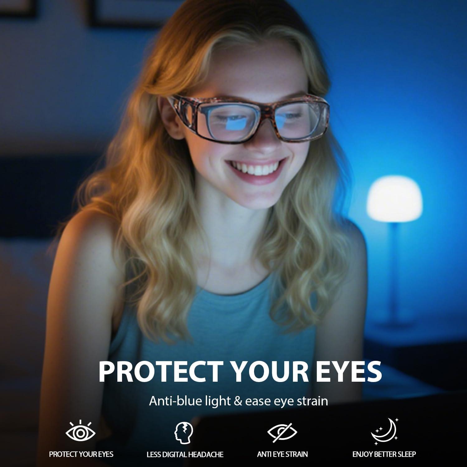 Gafas VIEWBETTER Fit Over Anti Luz Azul para Alivio Ocular