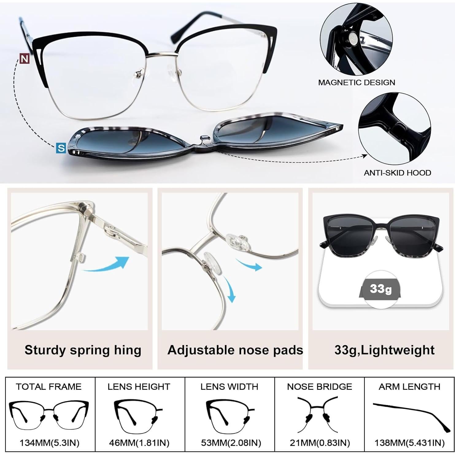 Gafas de Sol Magnéticas de Lectura OCCI CHIARI 1.5x Polarizadas