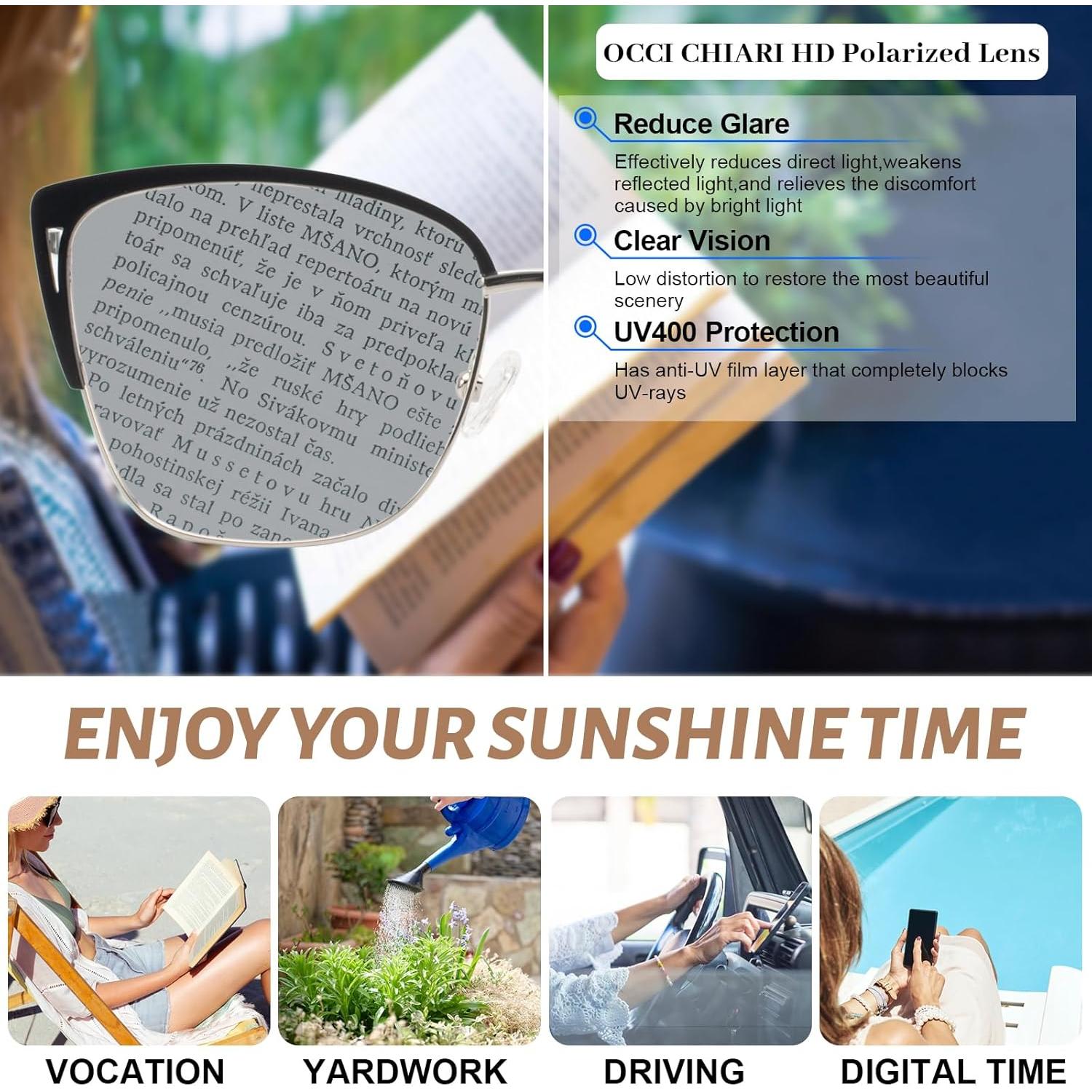 Gafas de Sol Magnéticas de Lectura OCCI CHIARI 1.5x Polarizadas