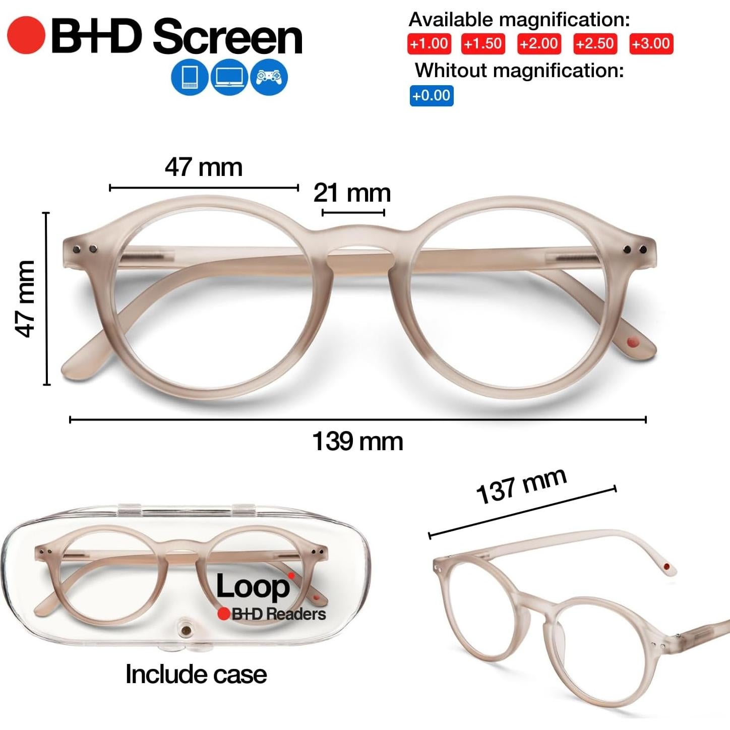 Gafas de lectura B+D con filtro luz azul UV400 Unisex