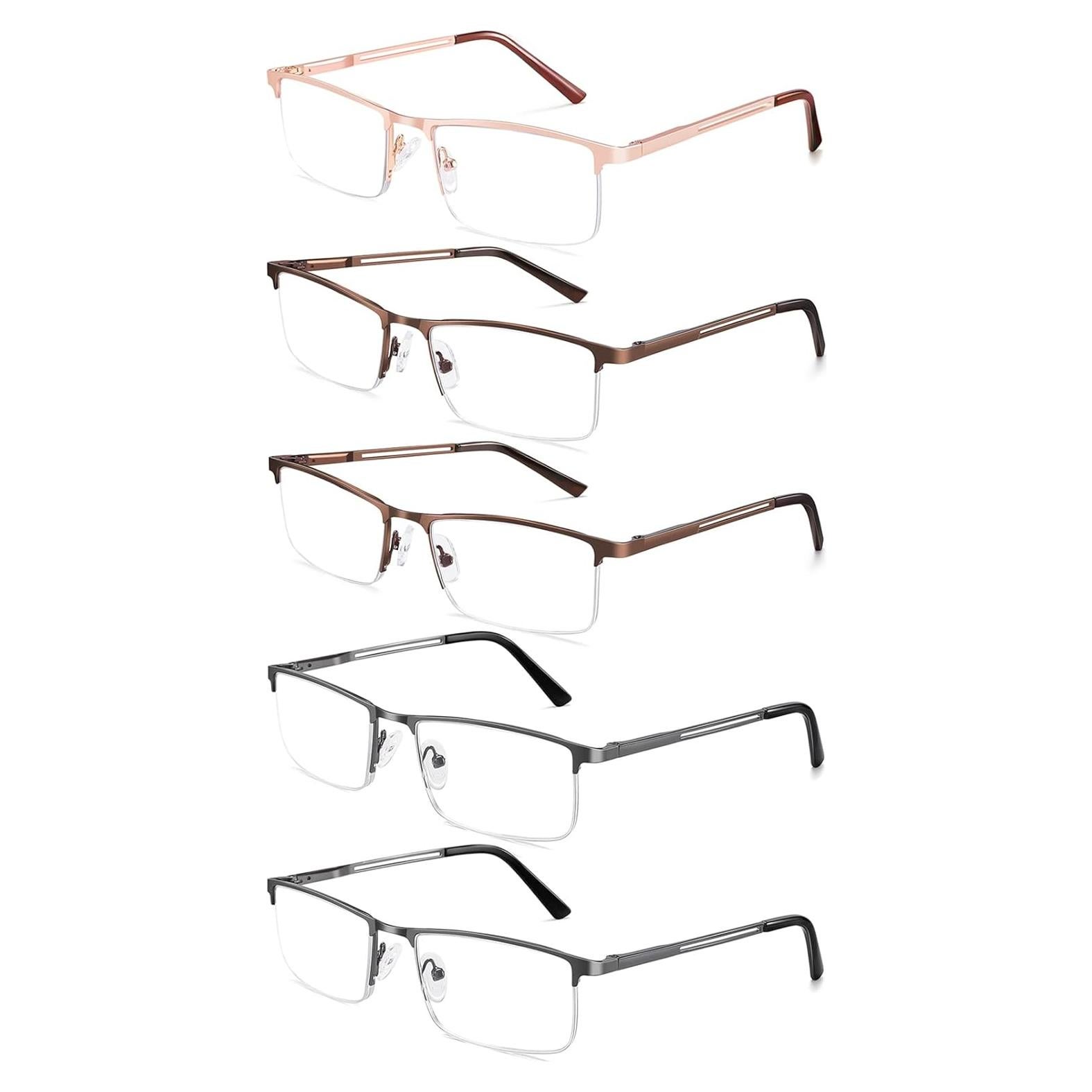 Gafas de Lectura HUYAOPT con Filtro de Luz Azul 0.50x Metal